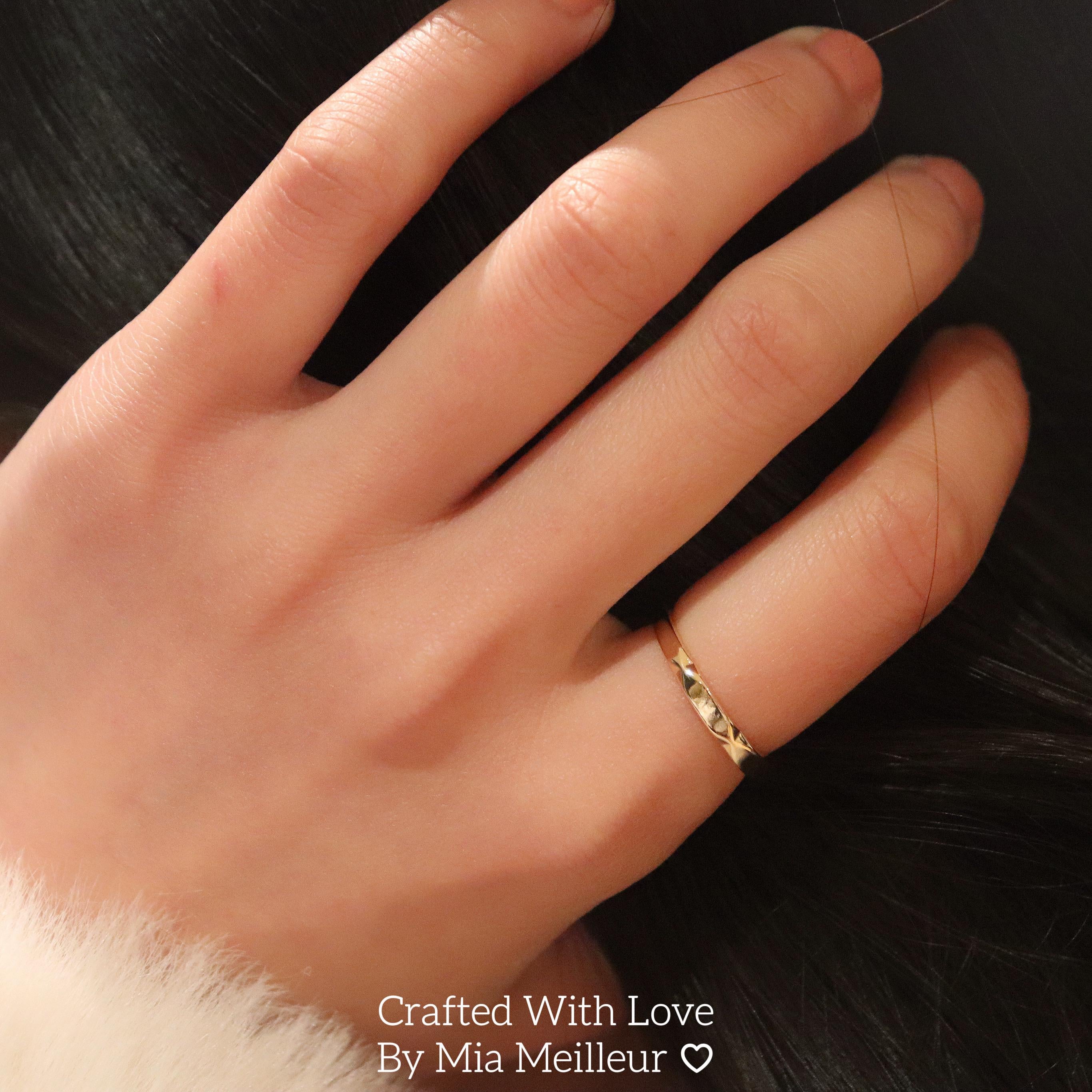 Dainty Gold Band Eternity Ring