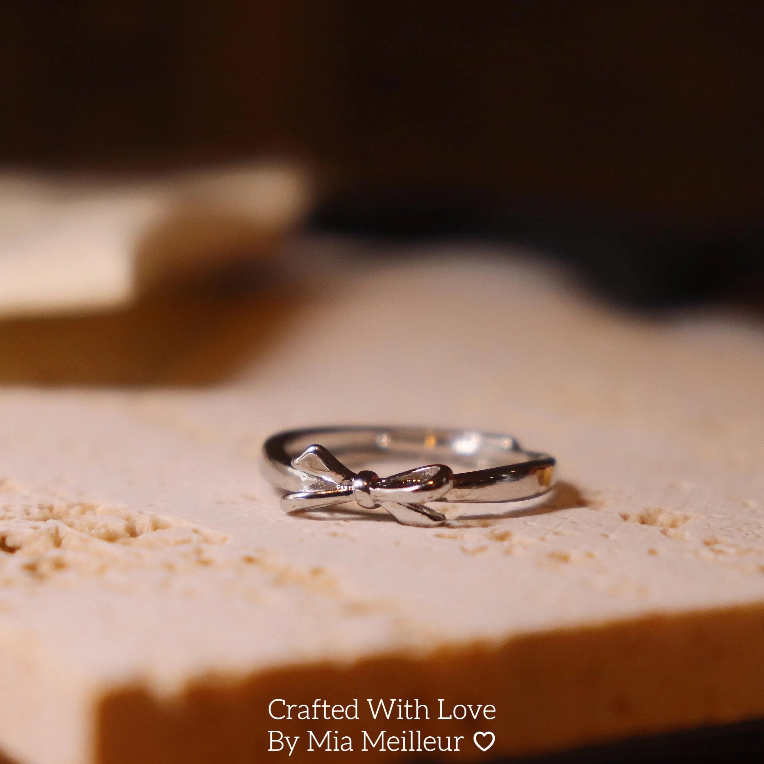 S925 Dainty Coquette Bow Ring