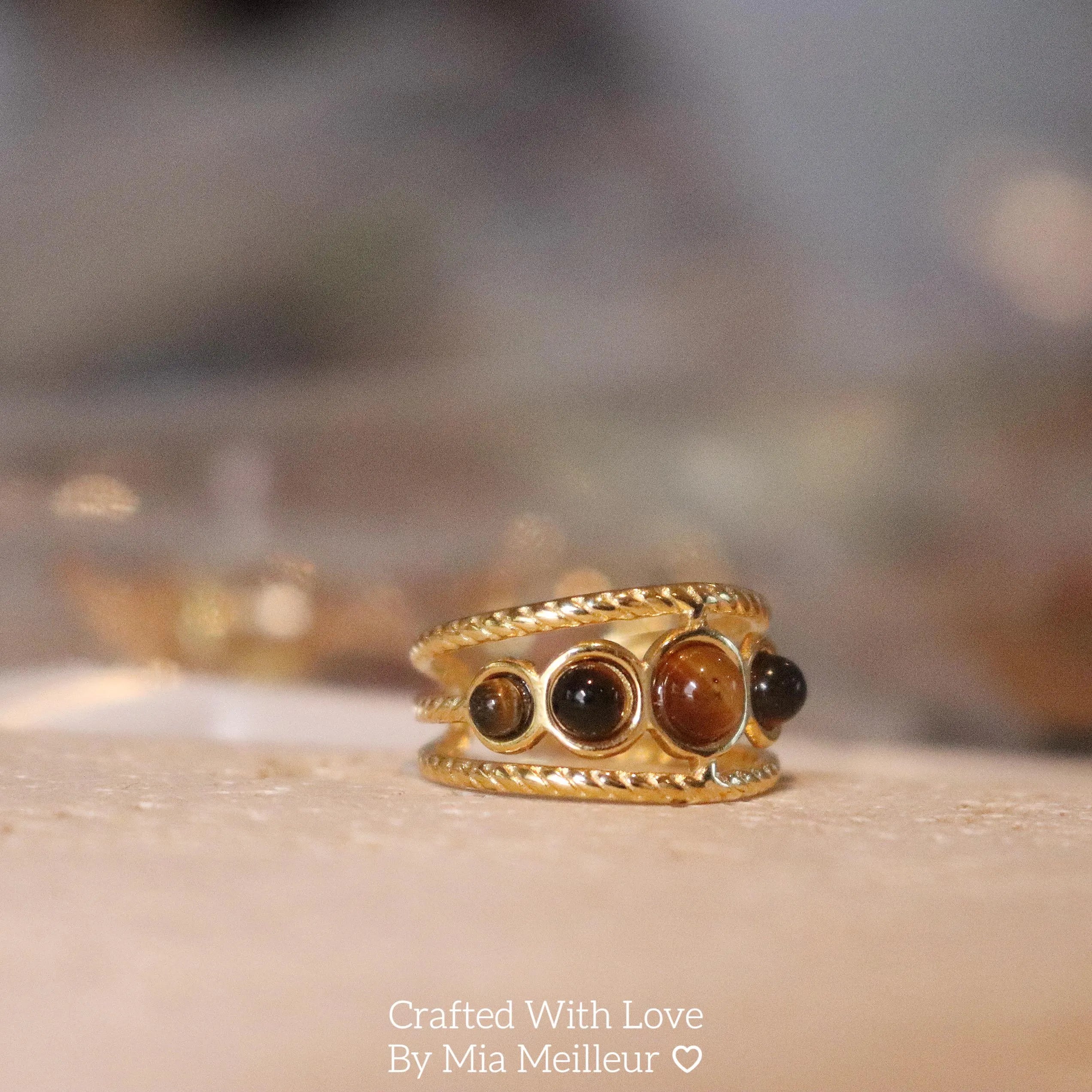 Tiger’s Eye Open Ring