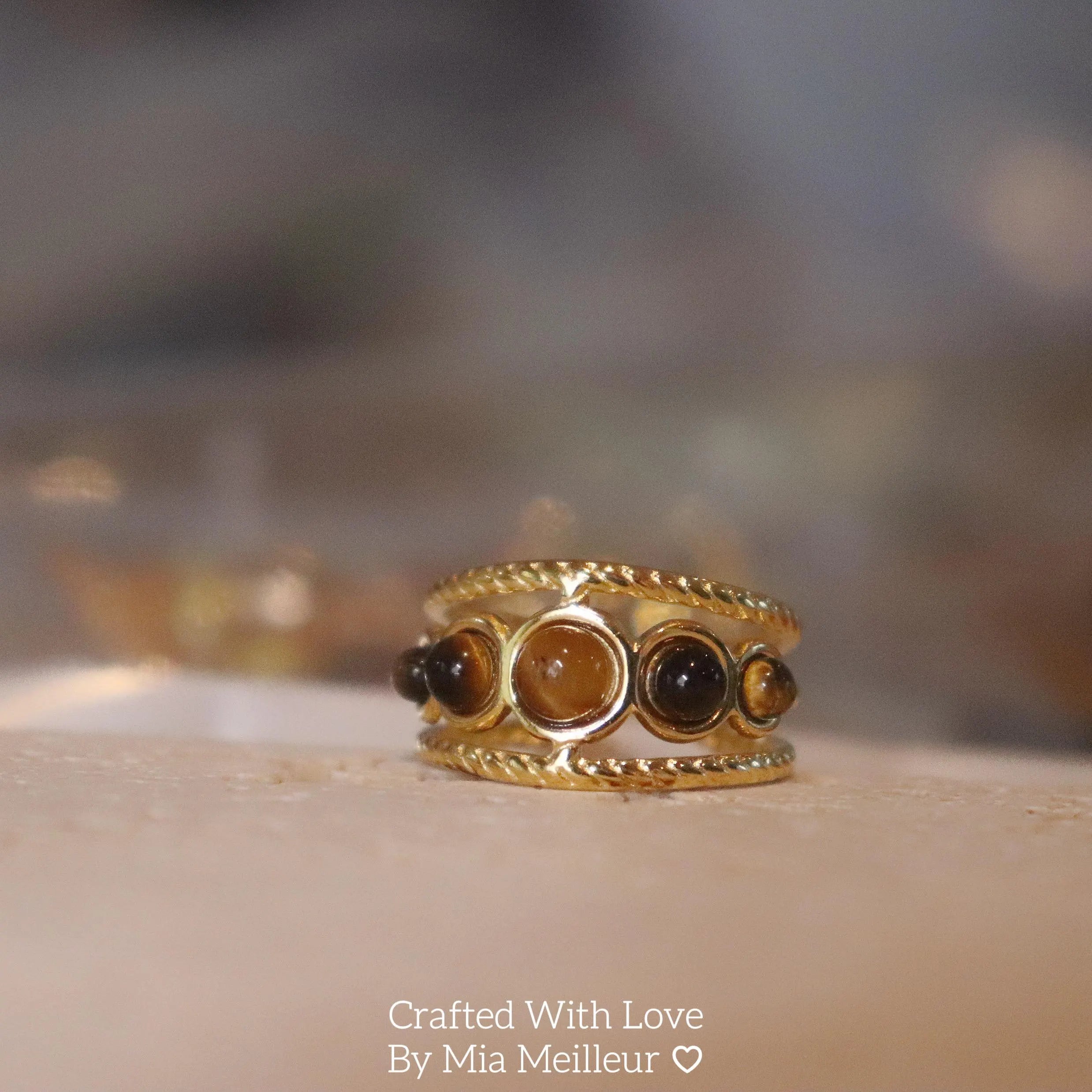 Tiger’s Eye Open Ring