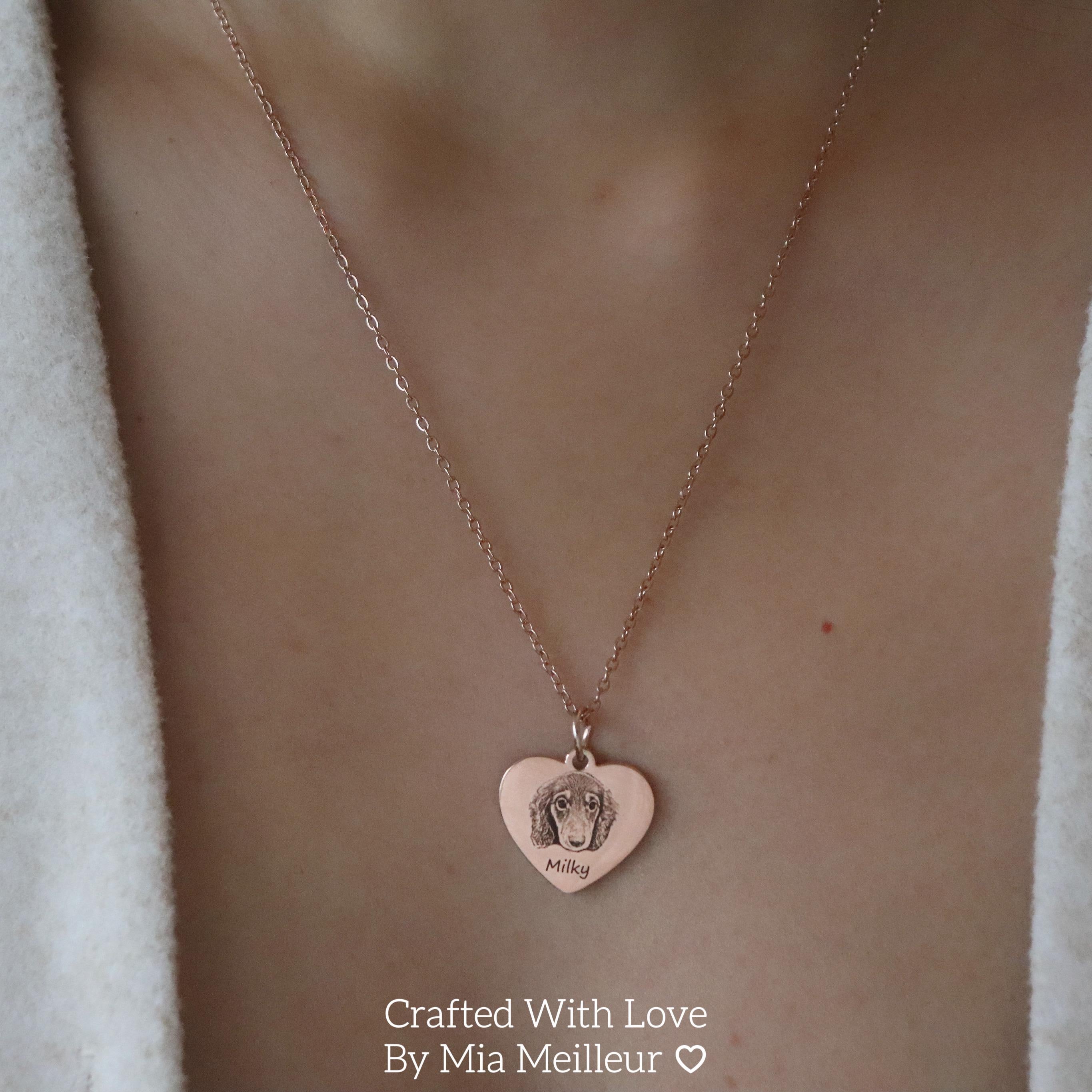 Personalized Pet Portrait Halo Necklace