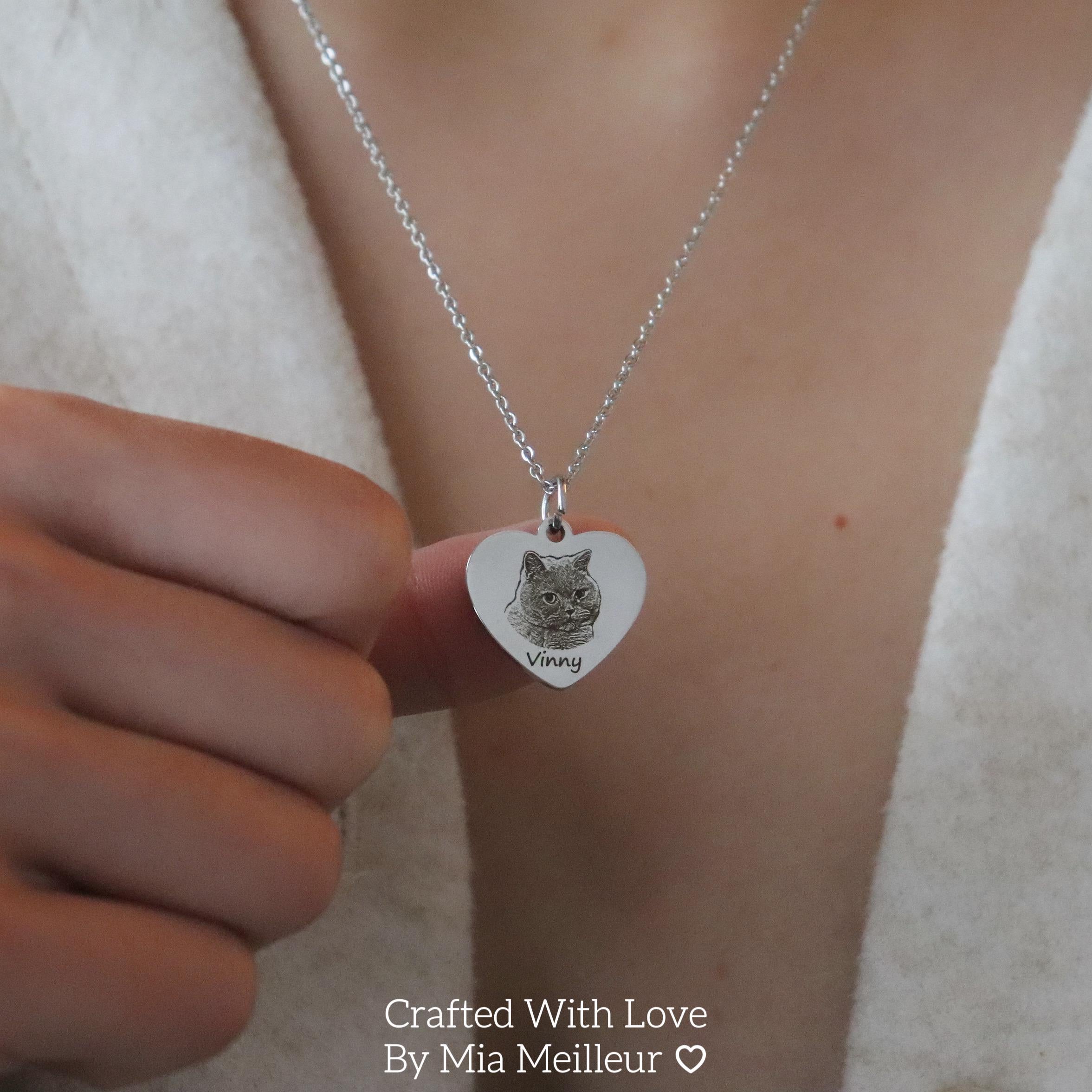 Personalized Pet Portrait Halo Necklace