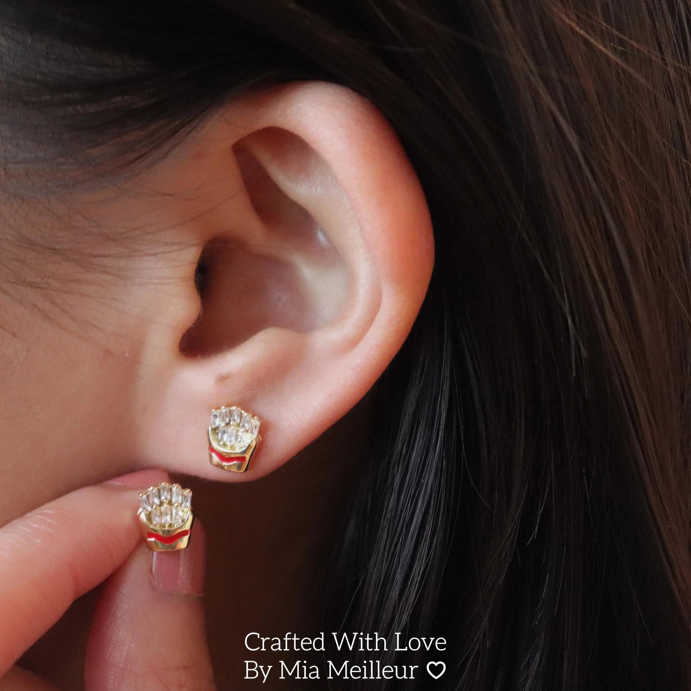 Cute Pizza Stud Earrings