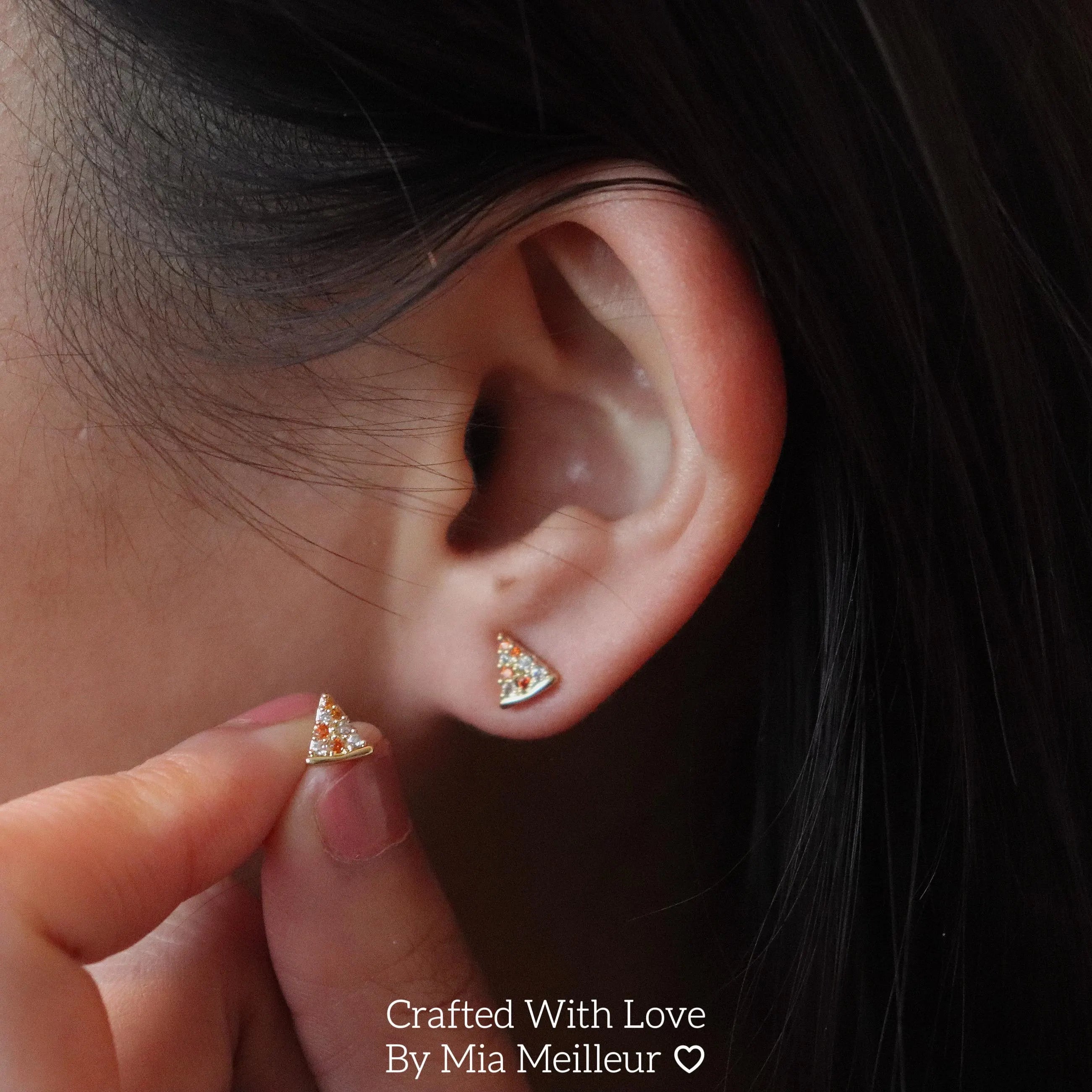 Cute Pizza Stud Earrings