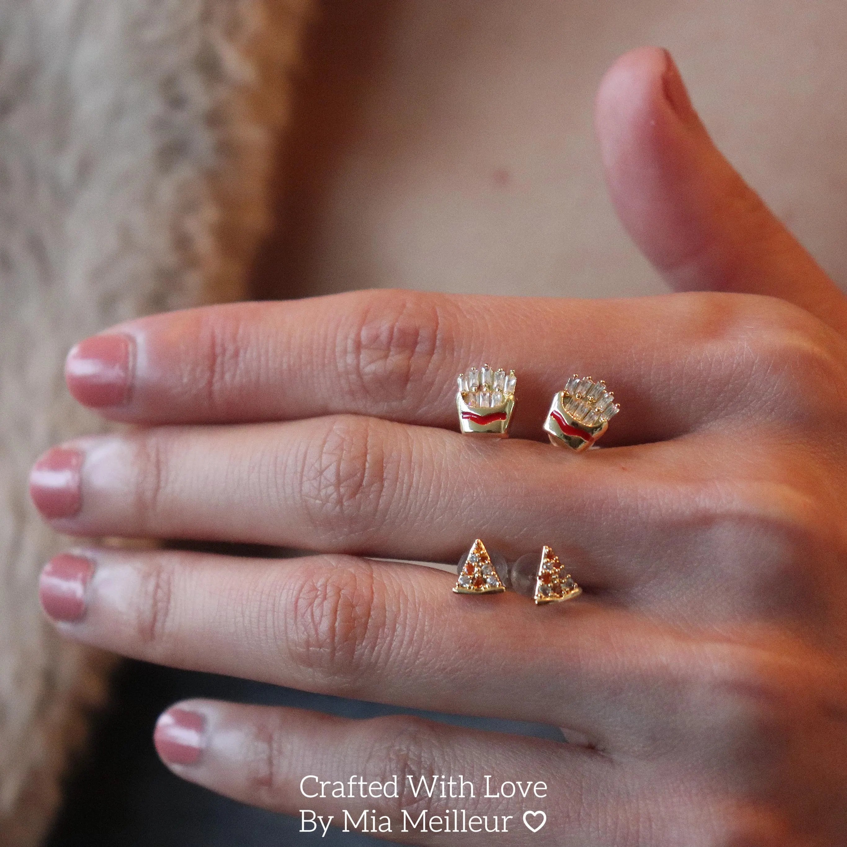 Cute Pizza Stud Earrings