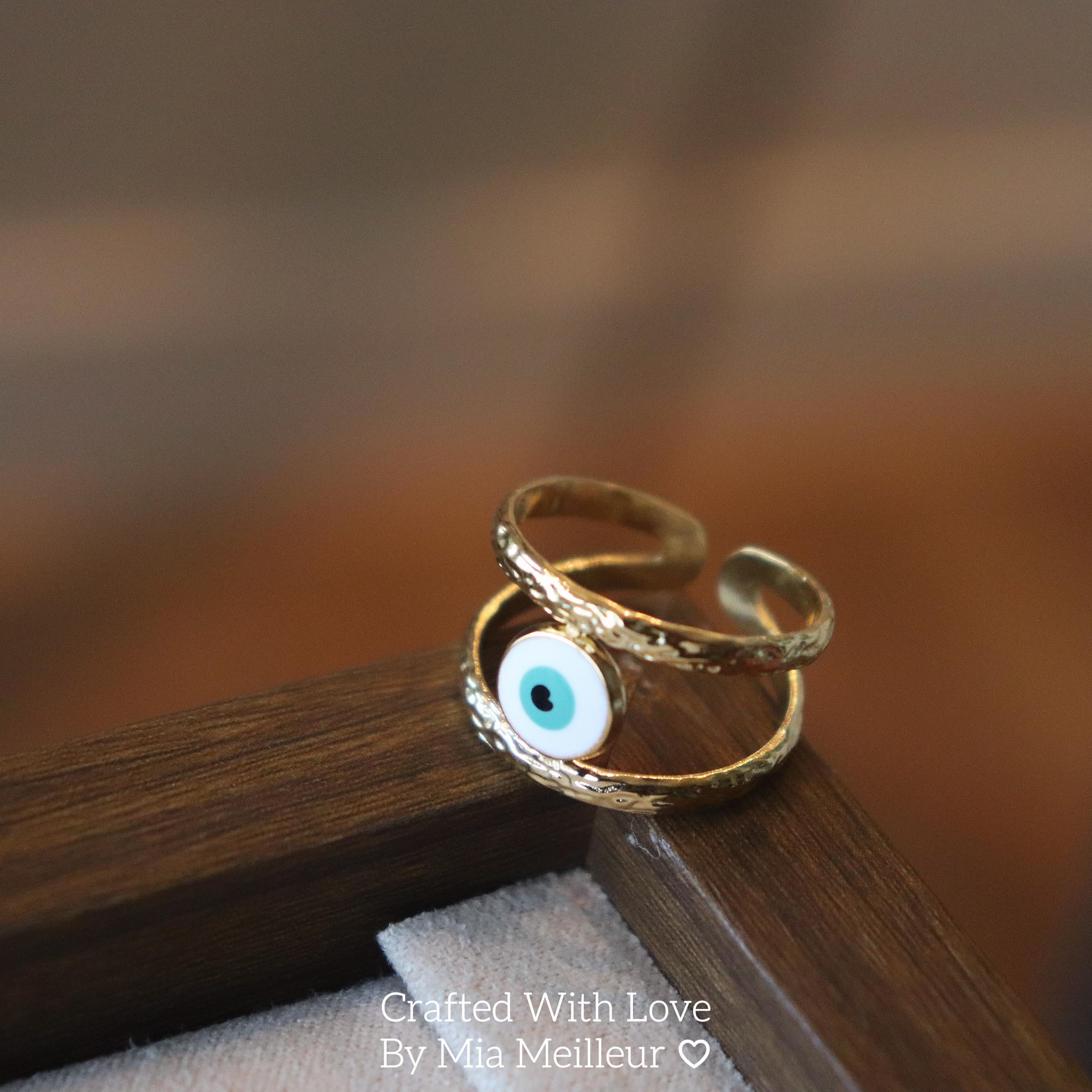 Evil Eye Gold Ring