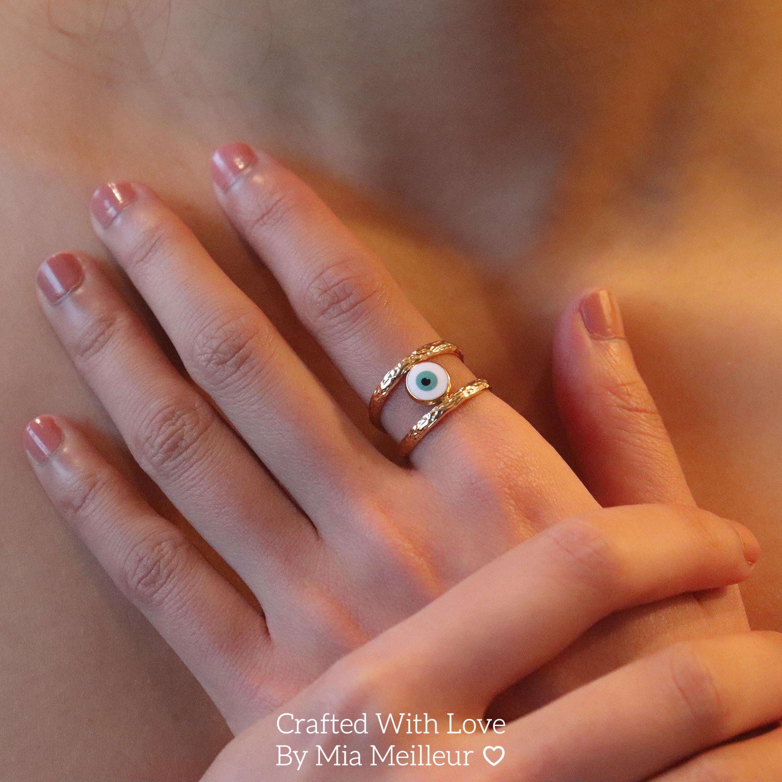 Evil Eye Gold Ring