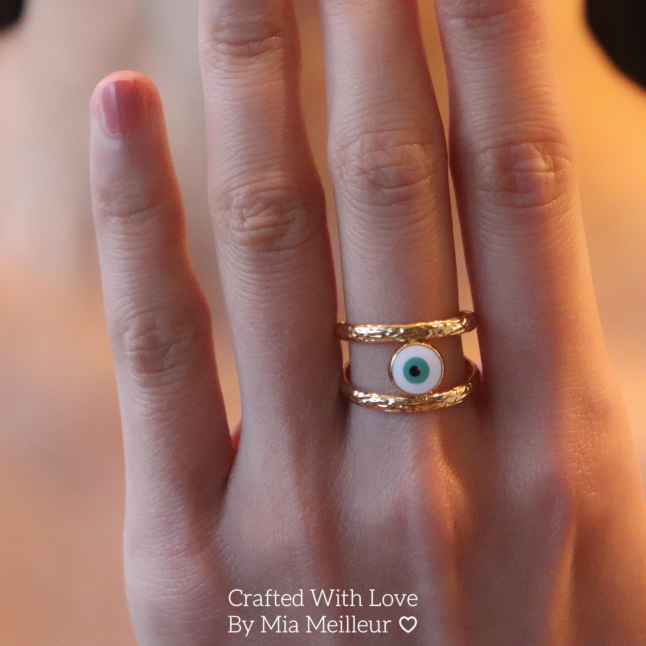 Evil Eye Gold Ring