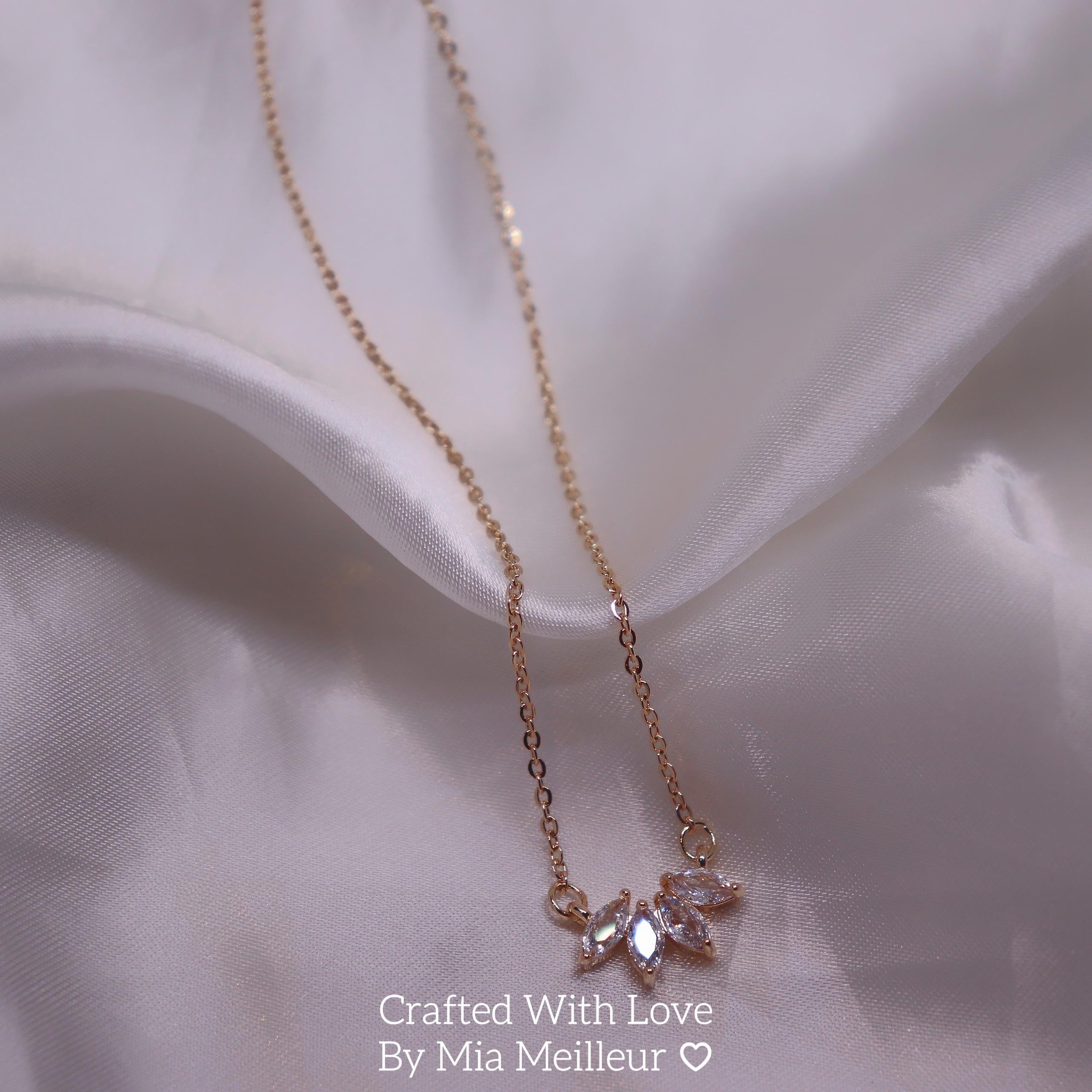 Dainty Marquise Diamond Necklace