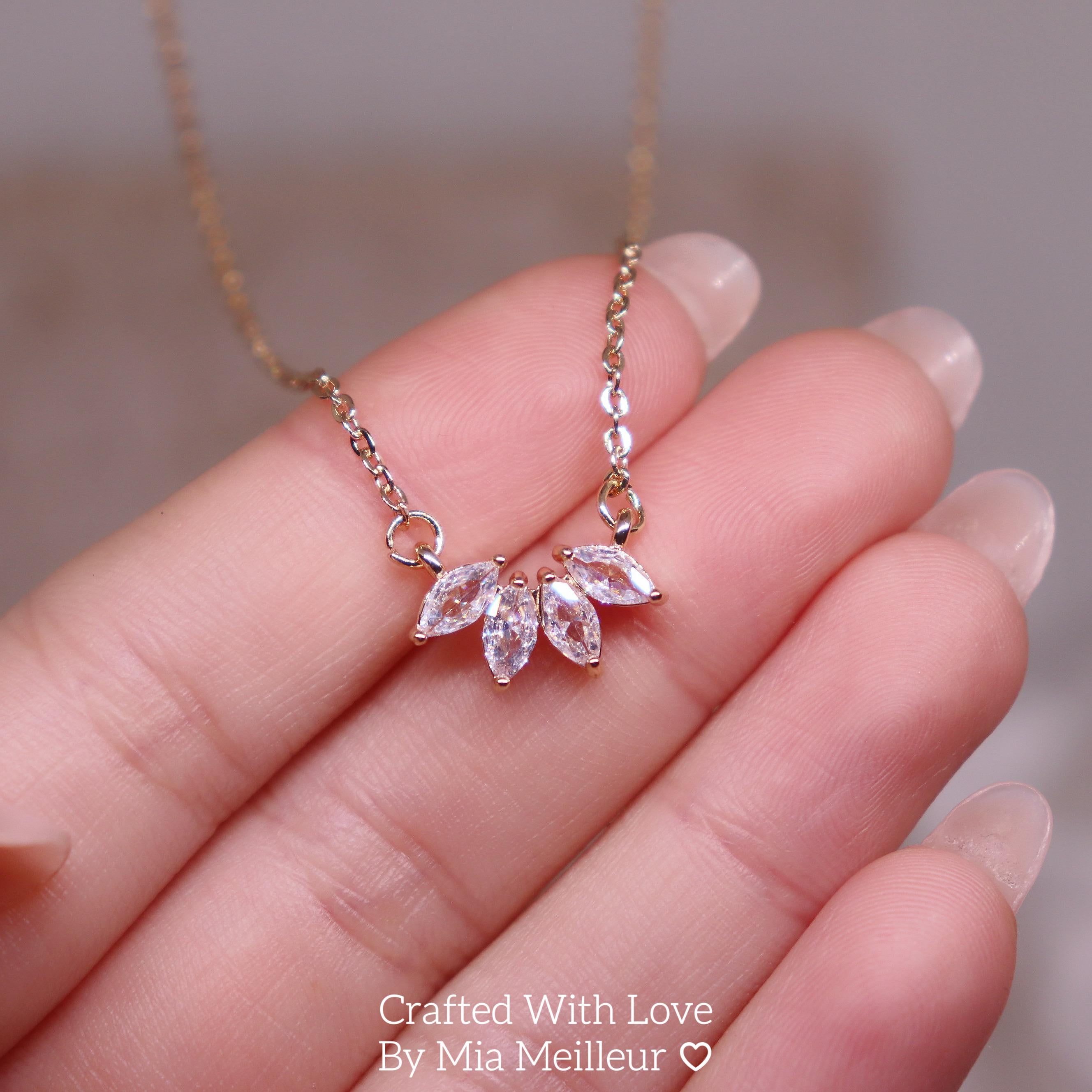 Dainty Marquise Diamond Necklace