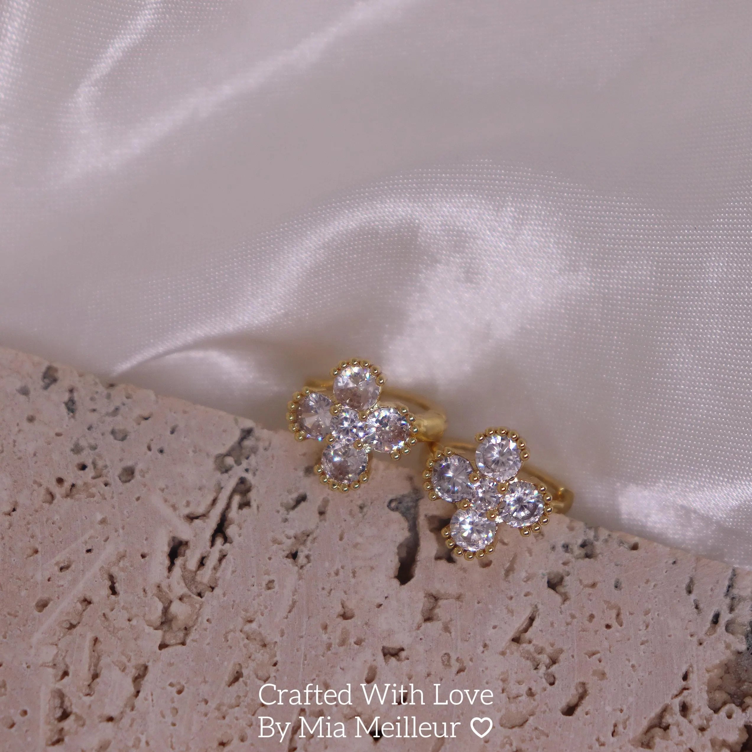 Diamond Cross Stud Earrings