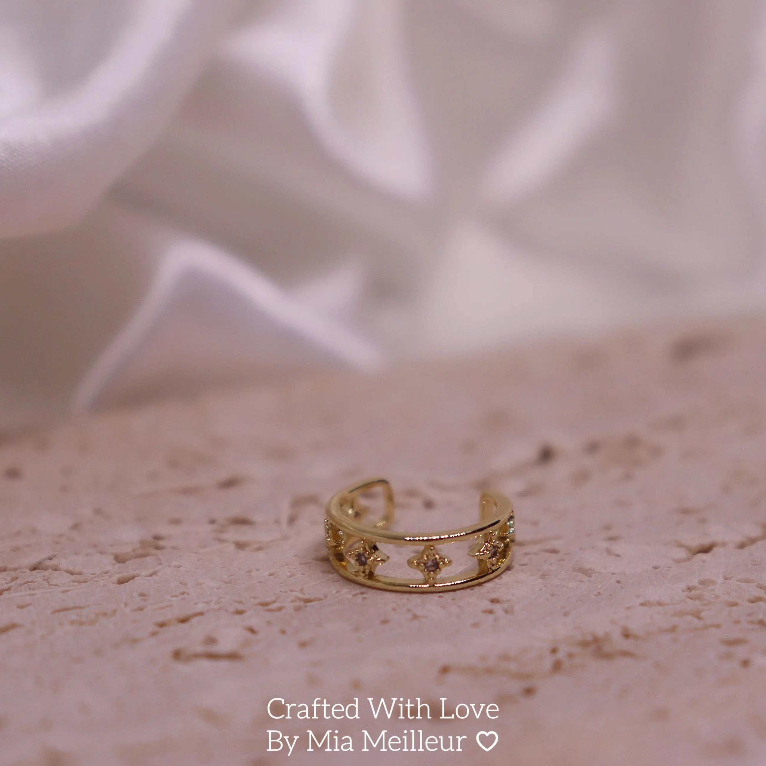 Minimalist Star Cuff Earrings