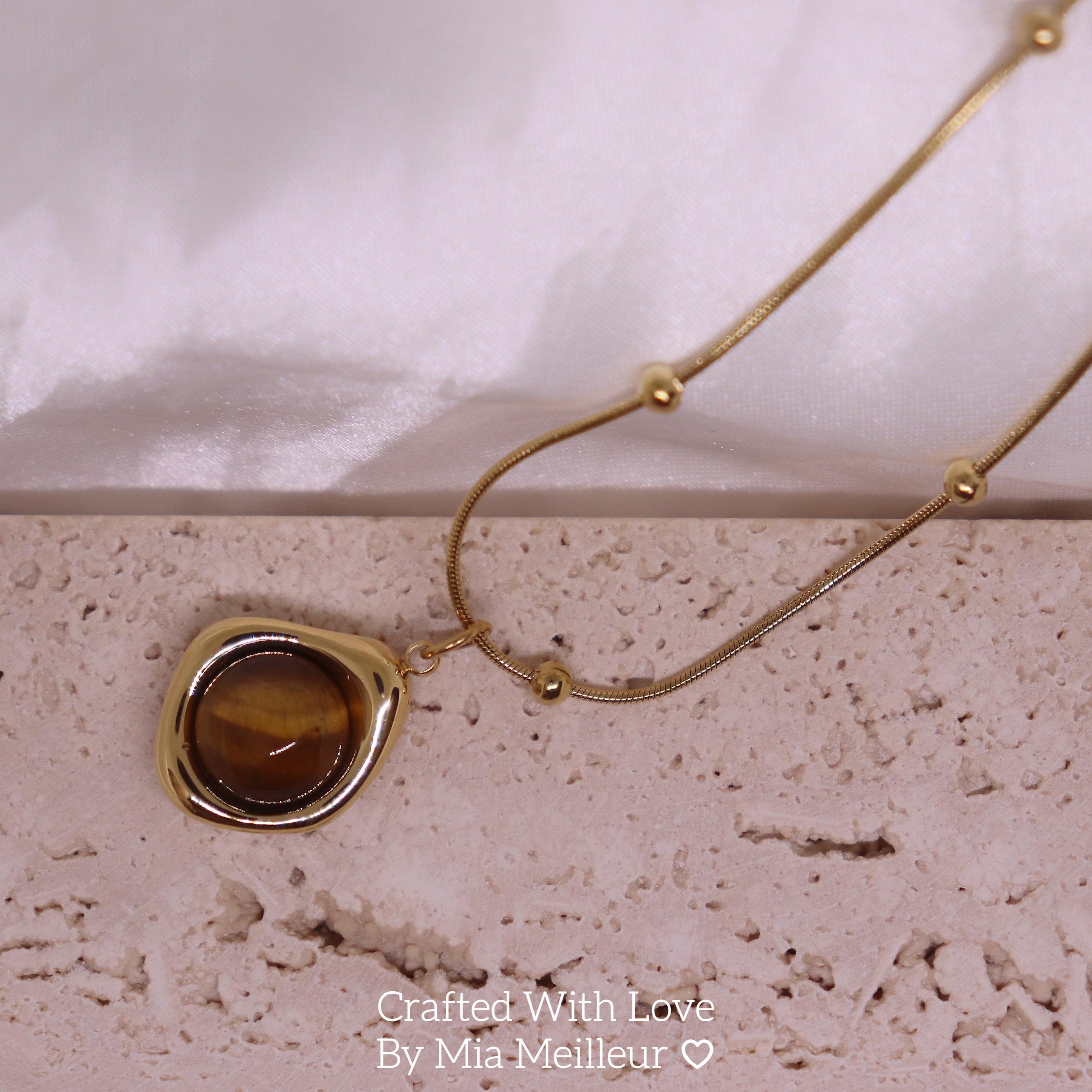 Vintage Tiger’s Eye Drop Necklace