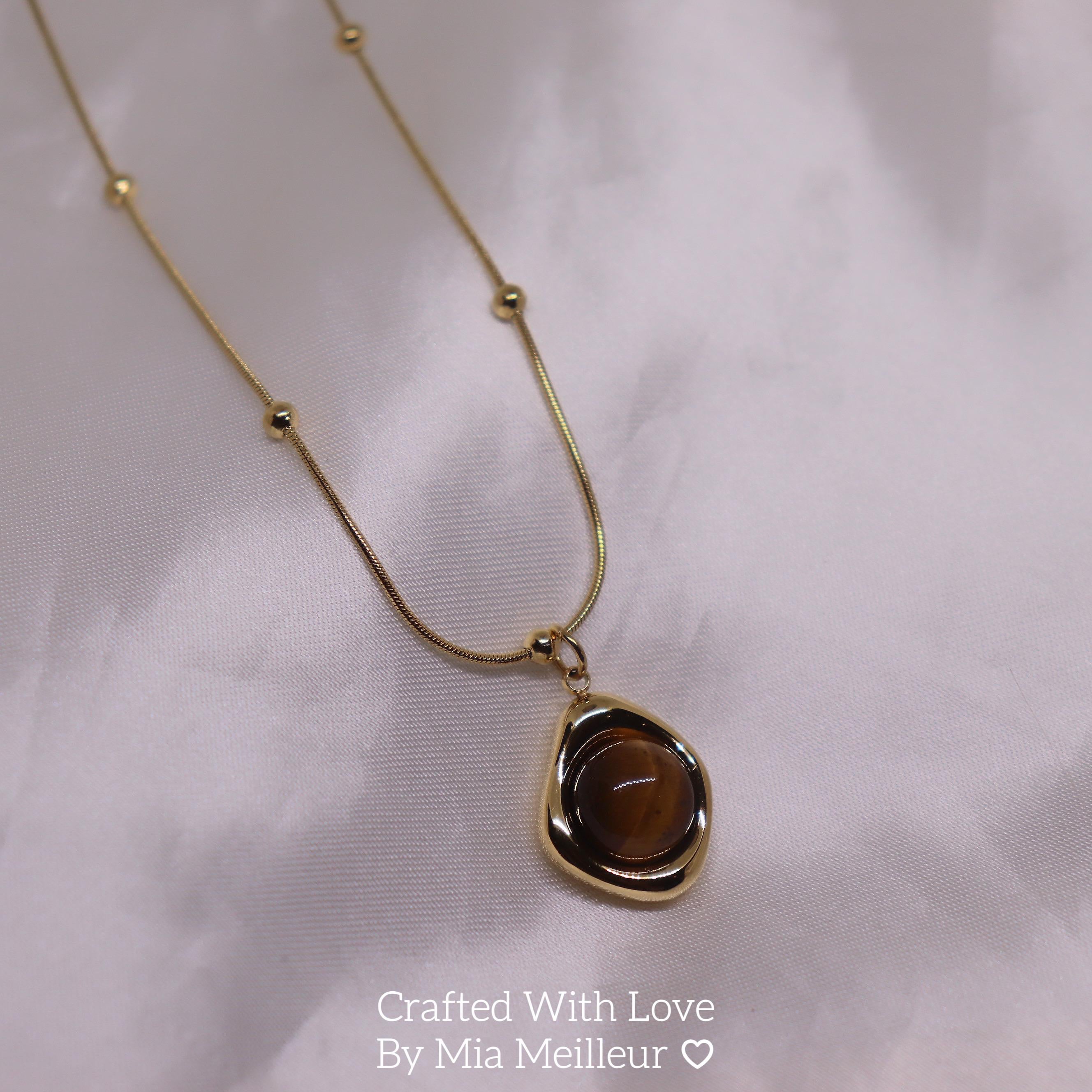 Vintage Tiger’s Eye Drop Necklace