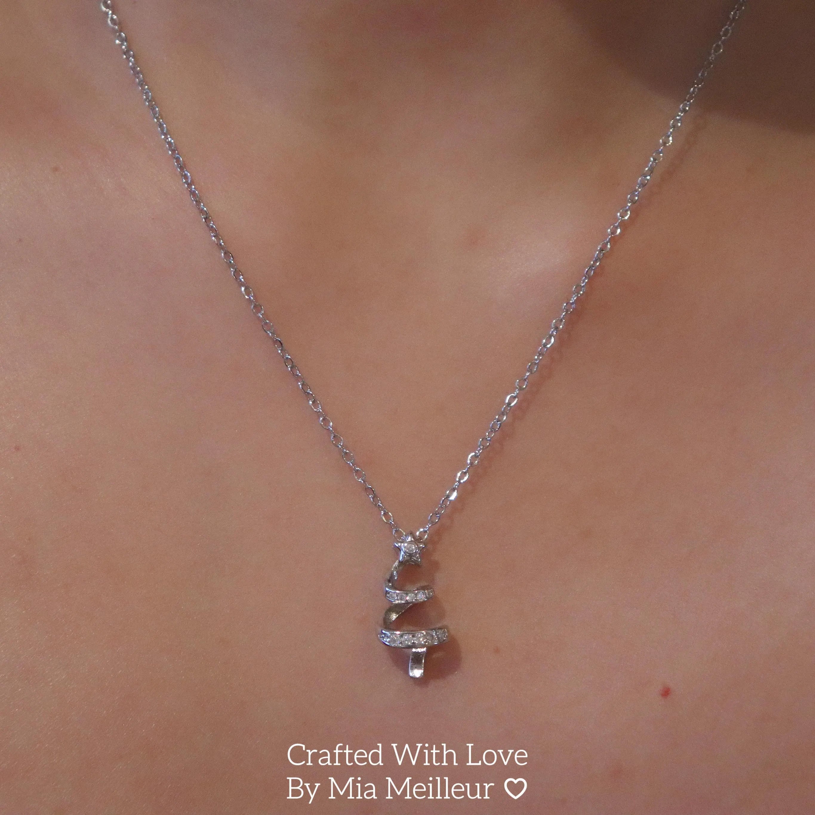 S925 Christmas Tree Pendant Necklace