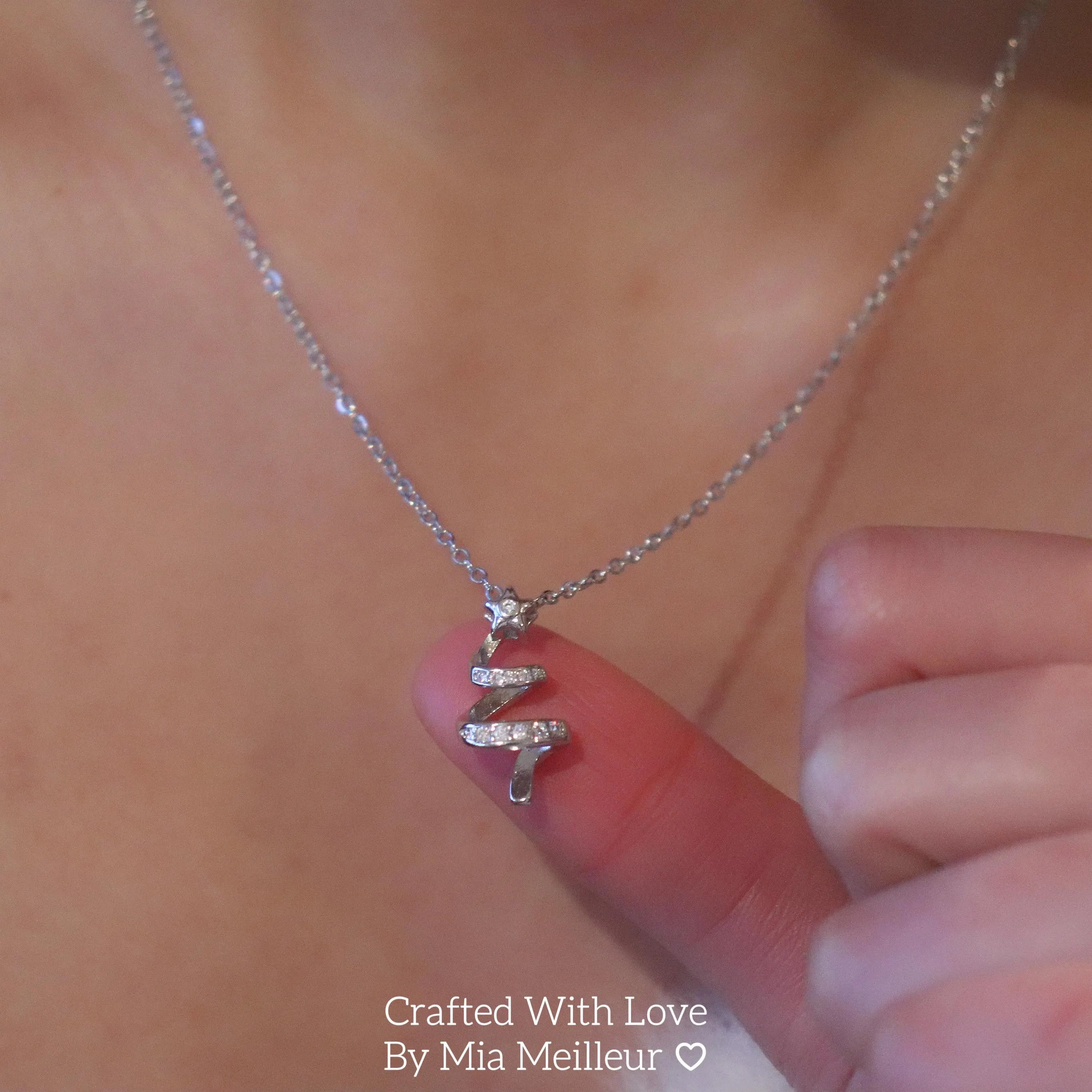 S925 Christmas Tree Pendant Necklace