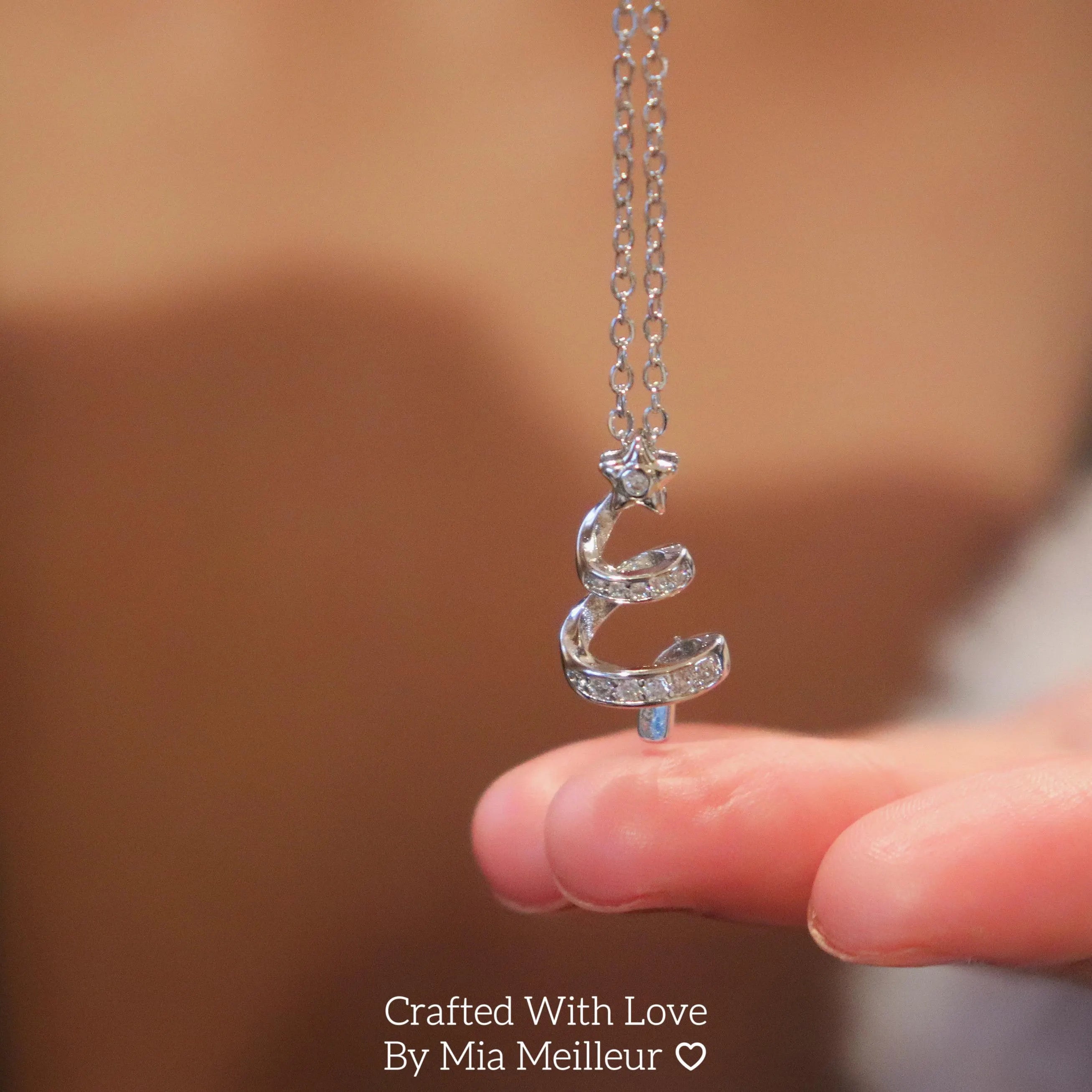 S925 Christmas Tree Pendant Necklace