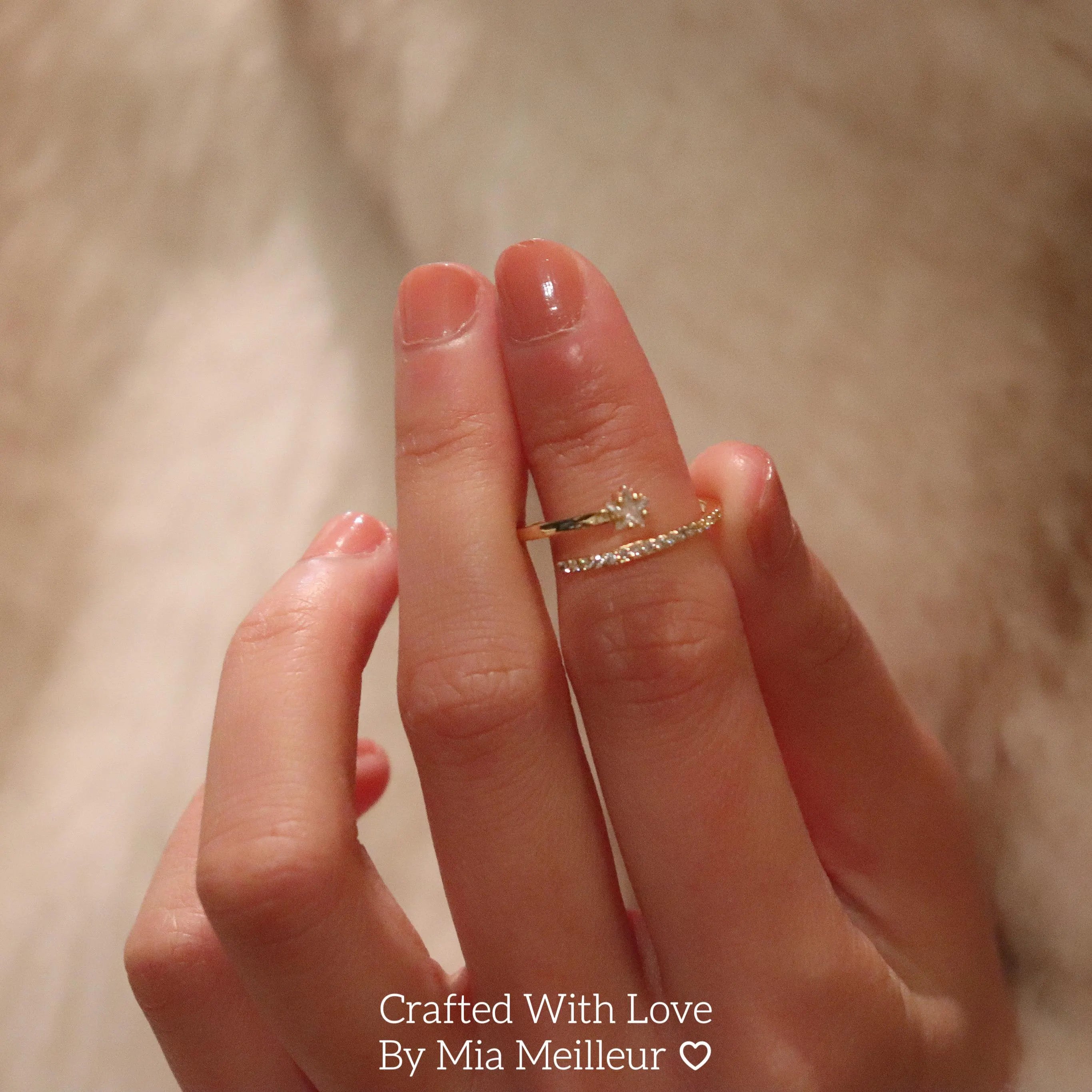 Dainty Shooting Star Ring