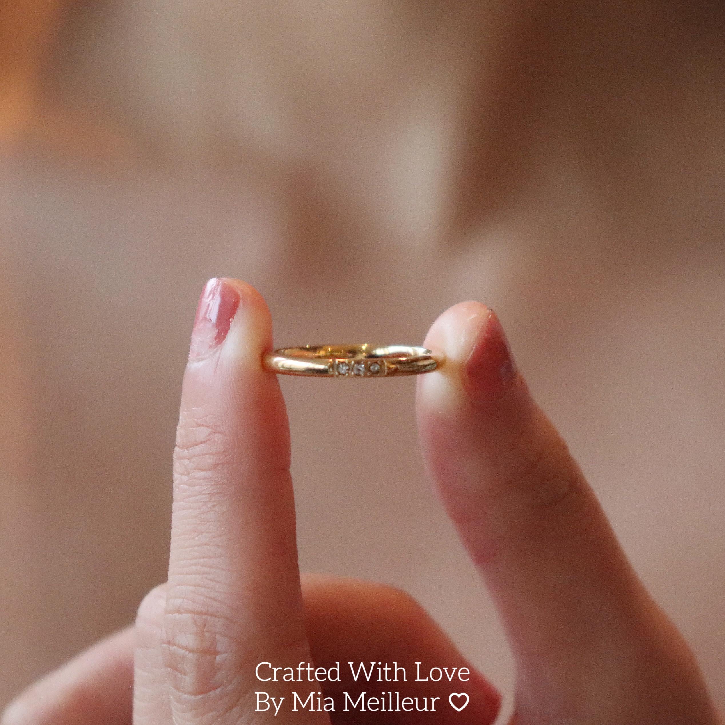 Three Stones Petite Ring