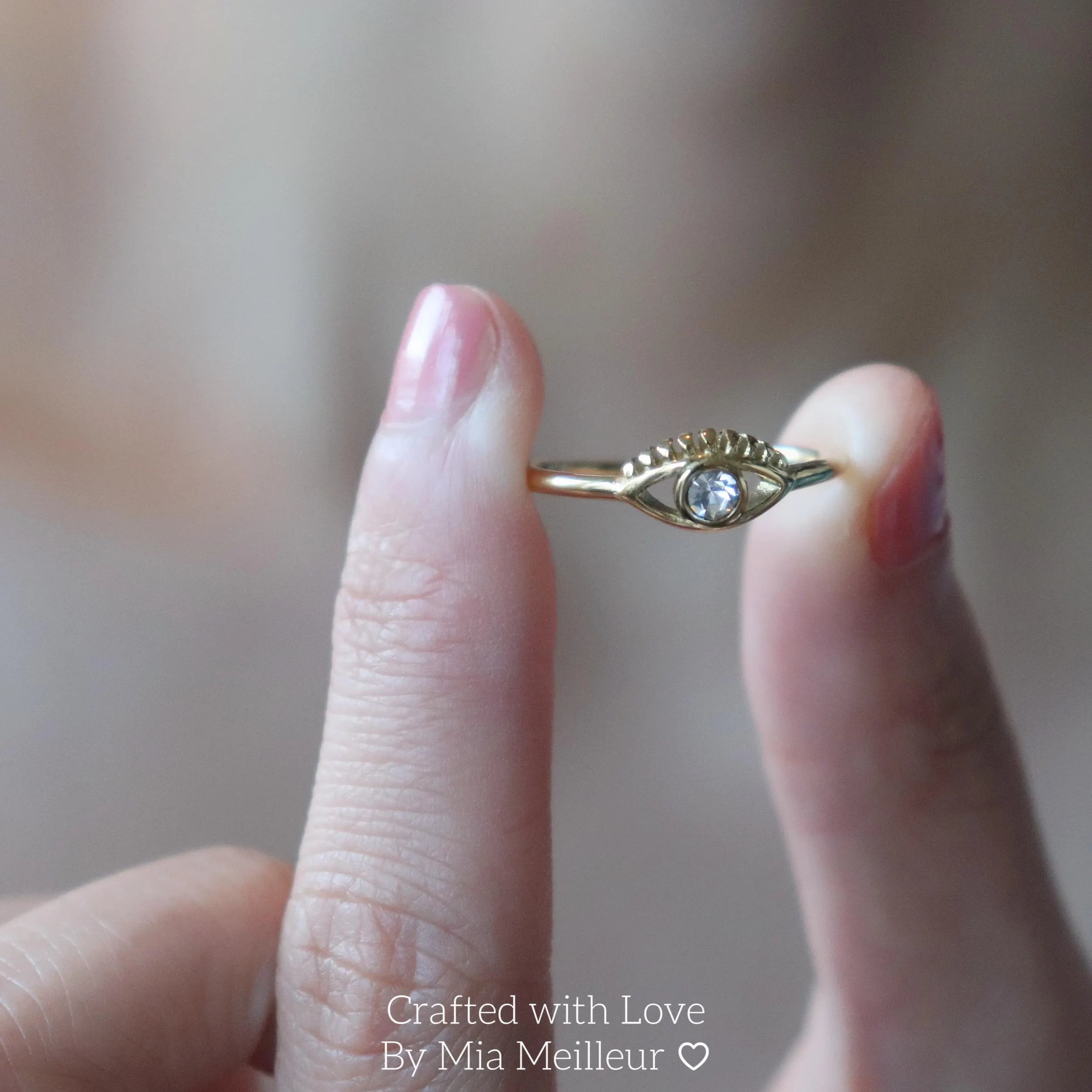 Evil Eye Diamond Ring