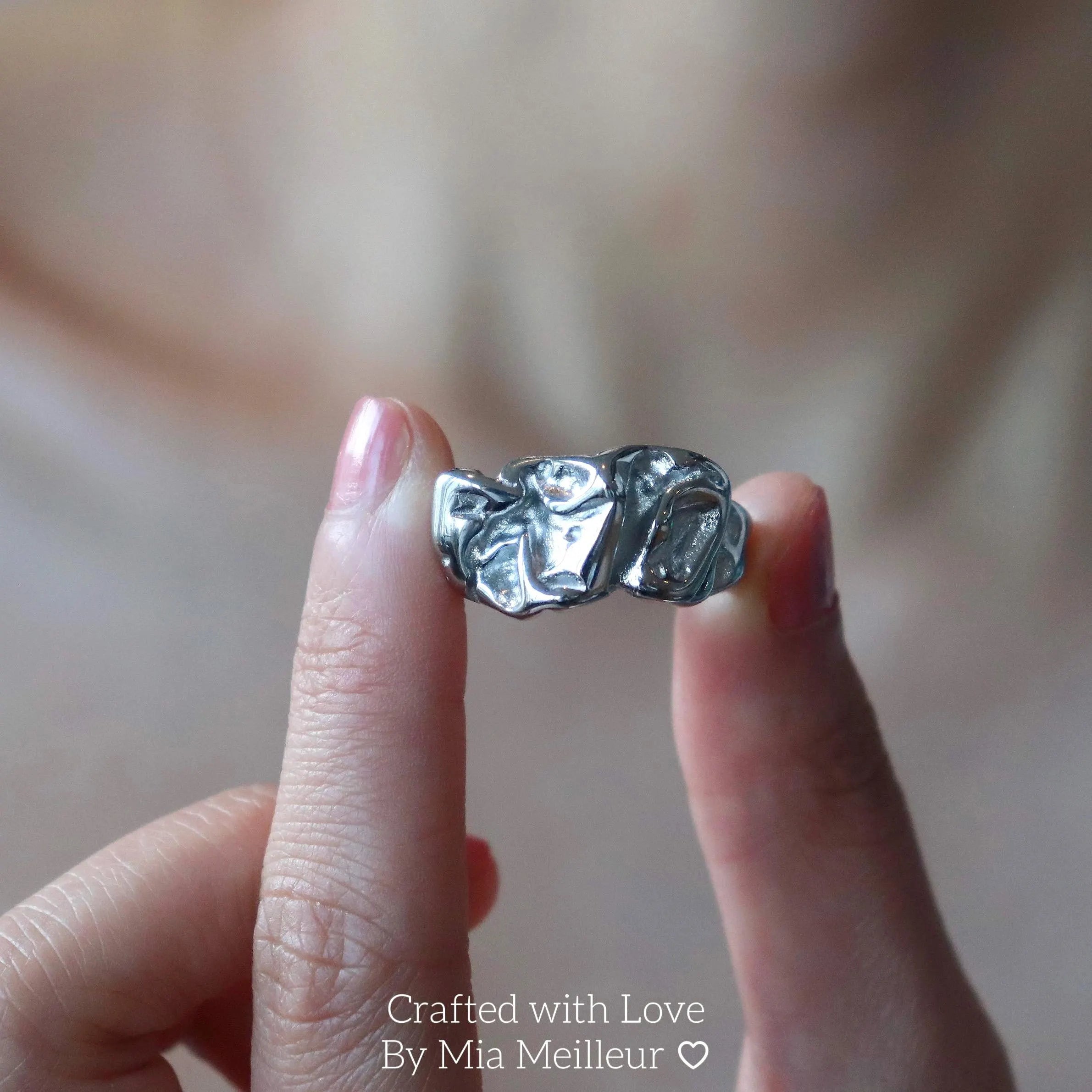 Abstract Textured Ring