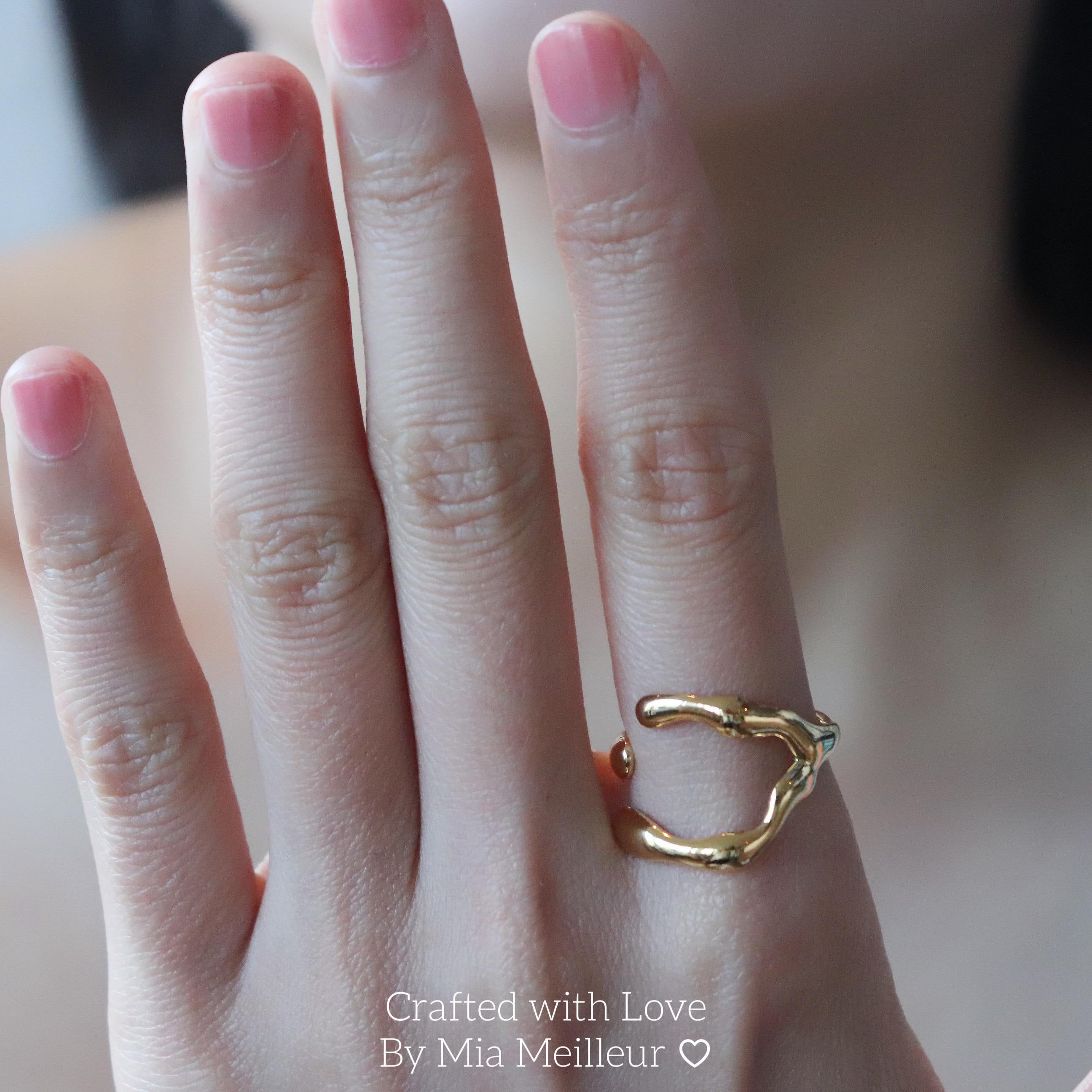 Art Deco Stacking Ring in Gold & Silver