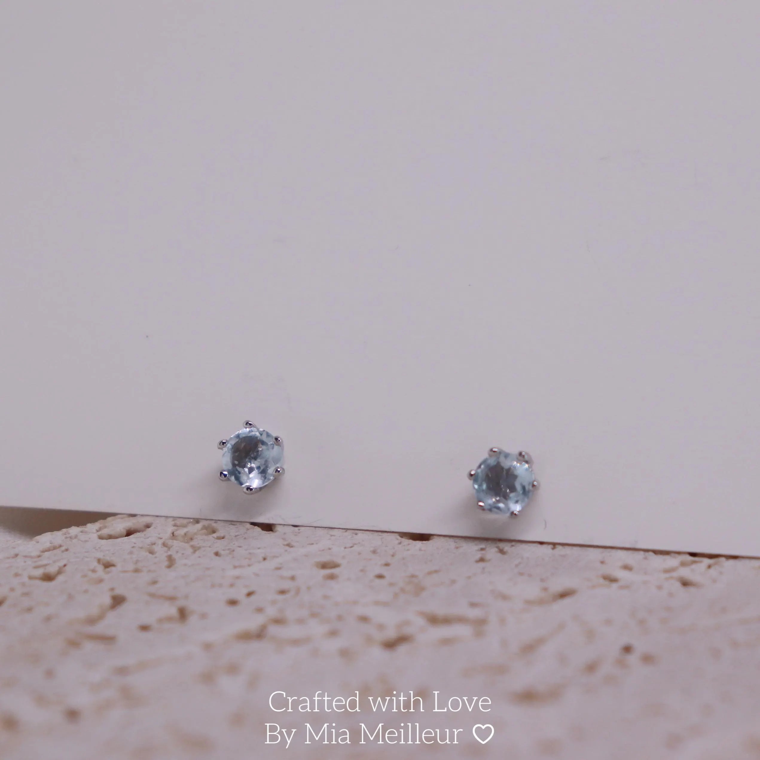 Aquamarine Stud Earrings