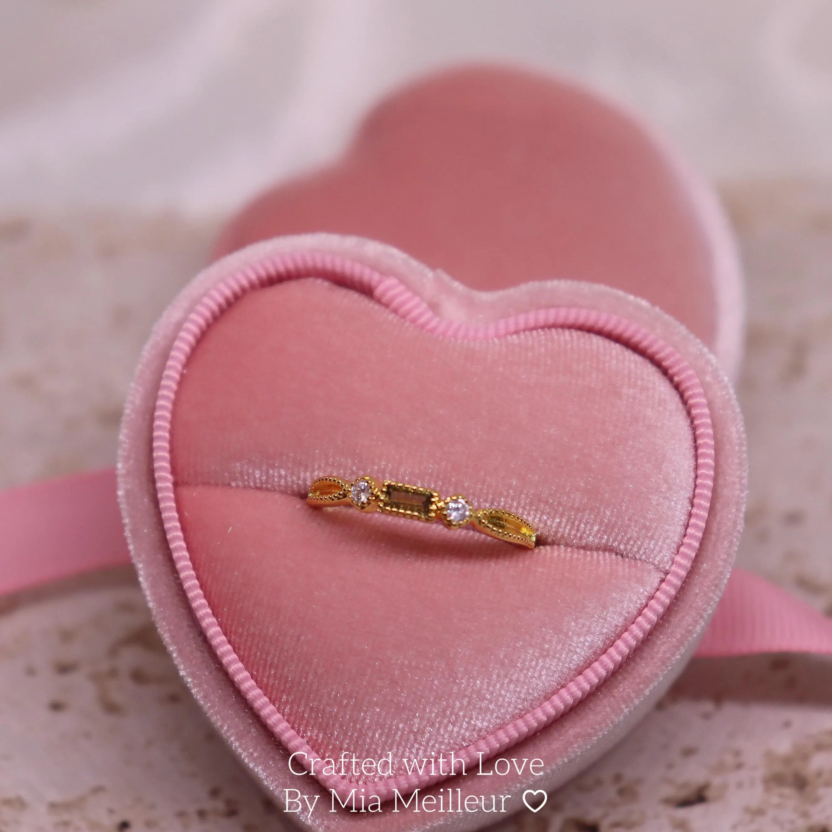 Dainty Peridot Gold Ring