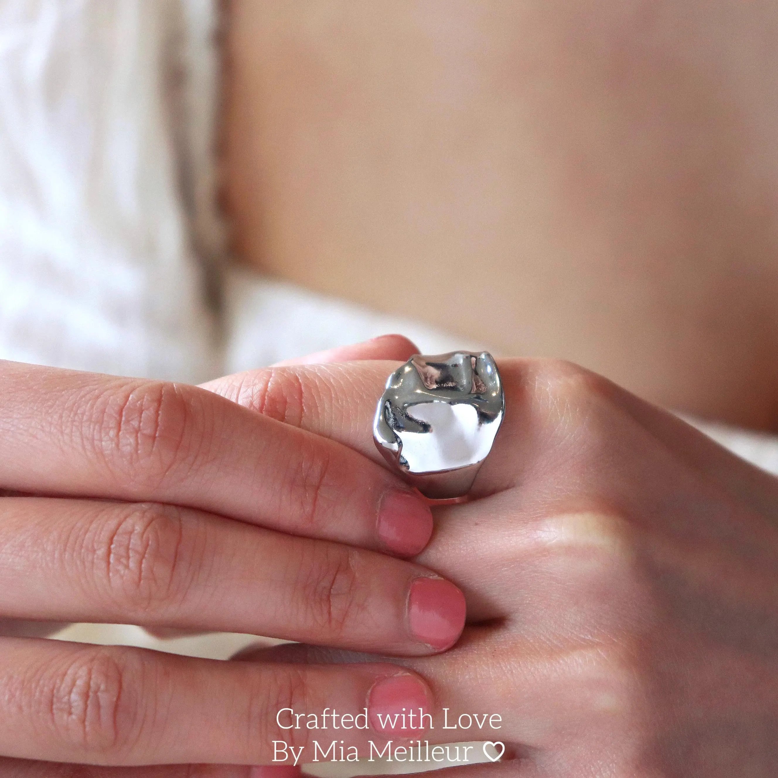 Silver Modernist Ring