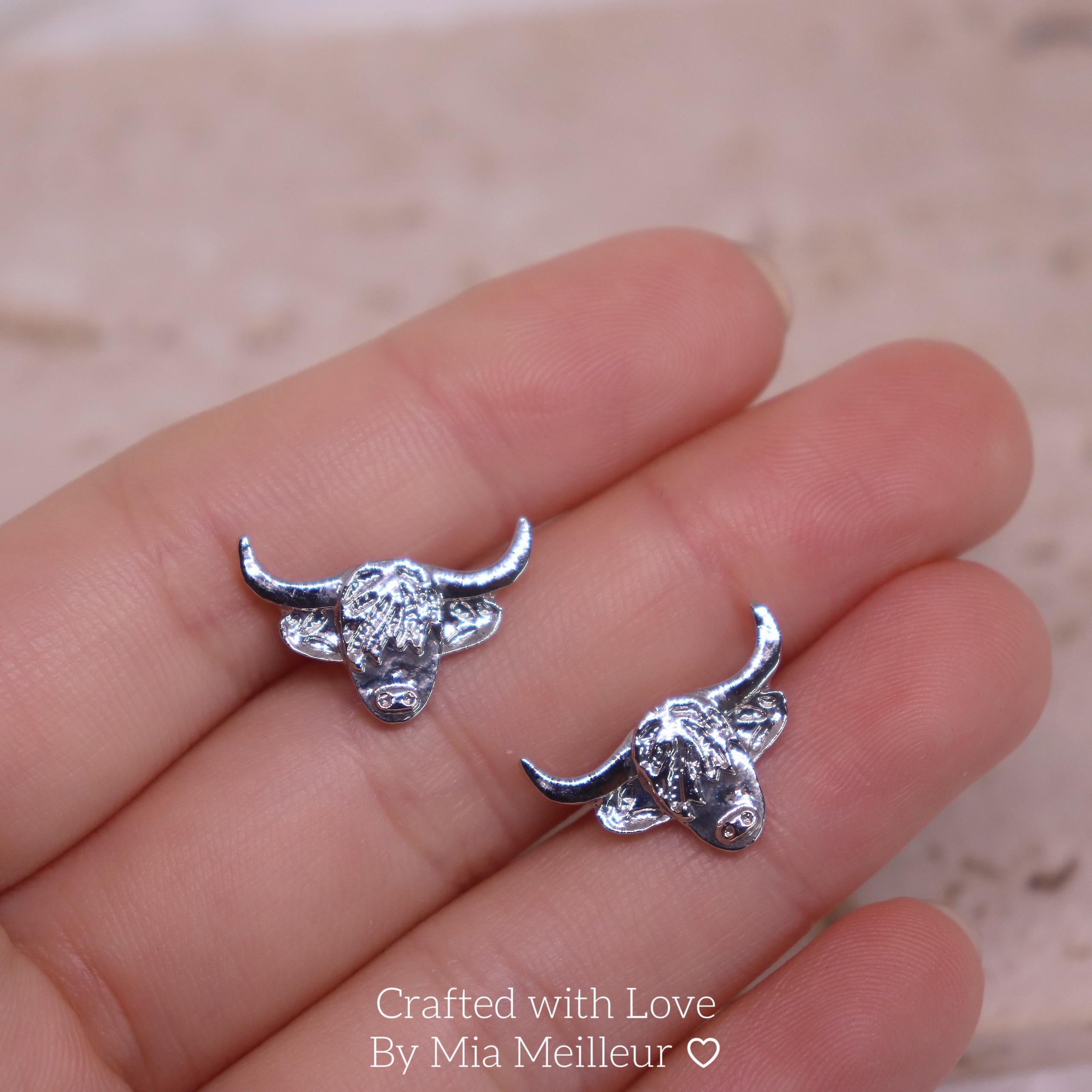 Highland Cow Stud Earrings