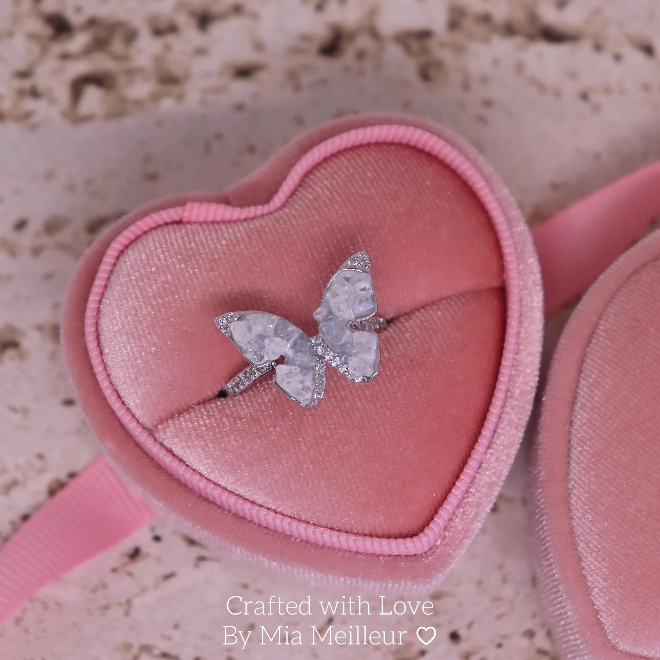 Blue Butterfly Open Ring