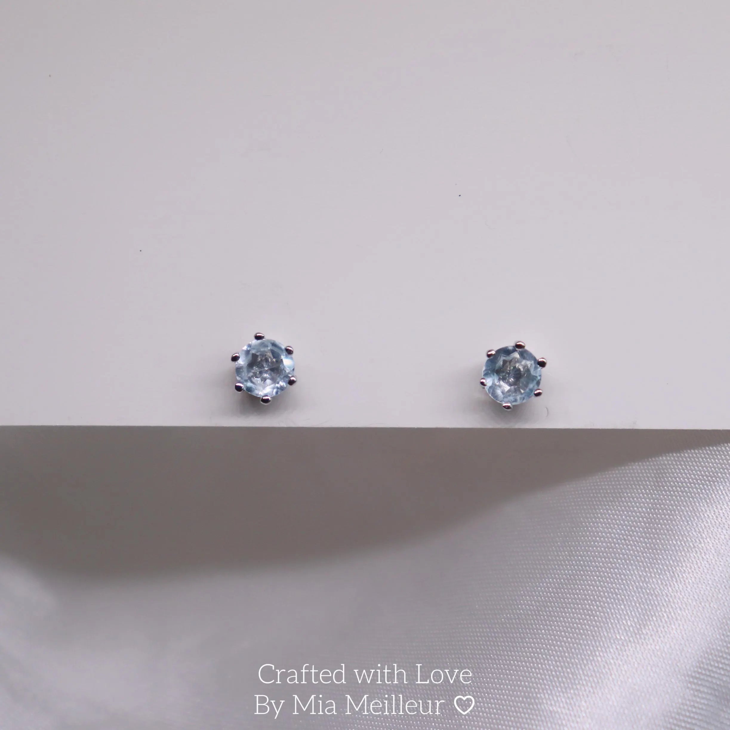 Aquamarine Stud Earrings