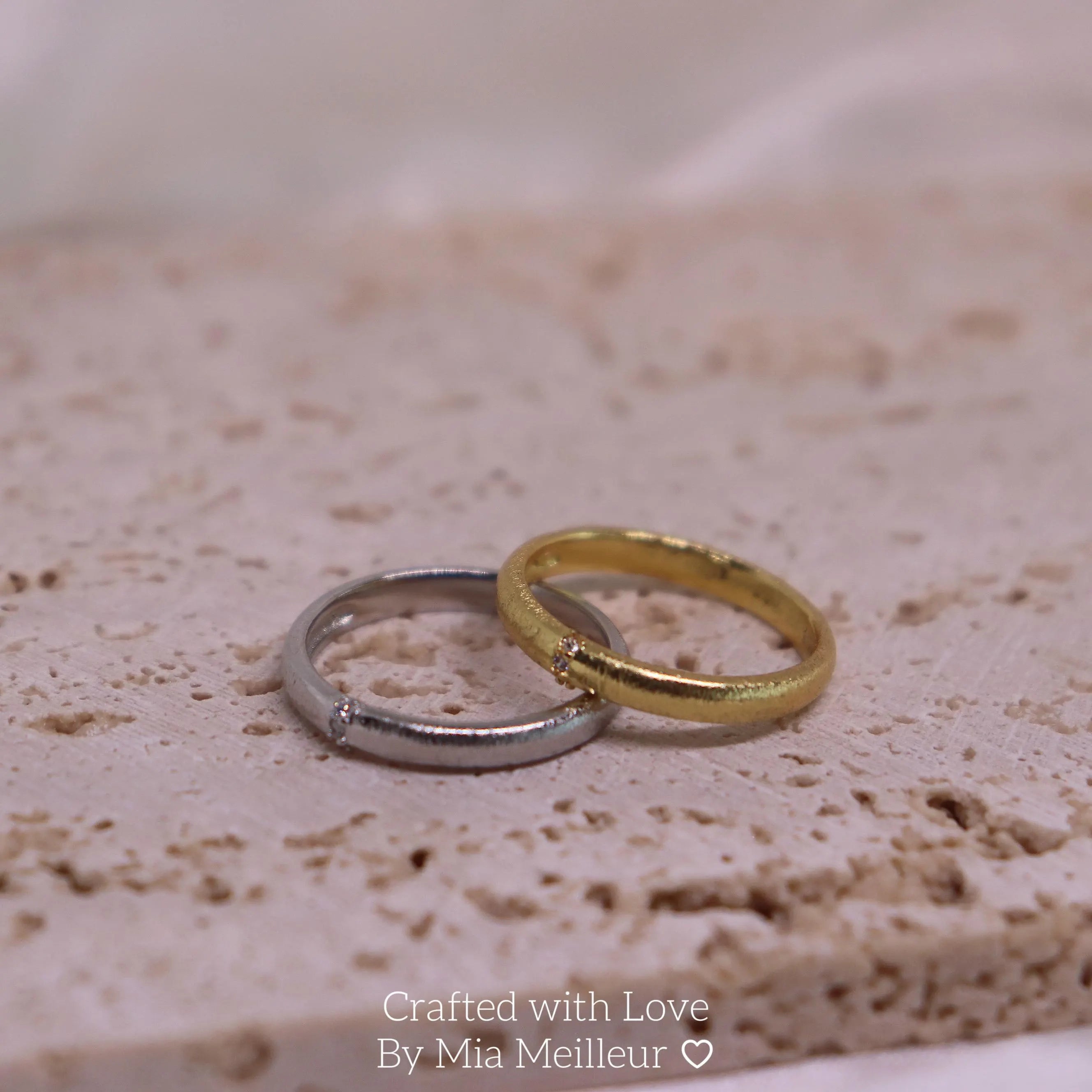 Minimalist Brushed Silver Ring