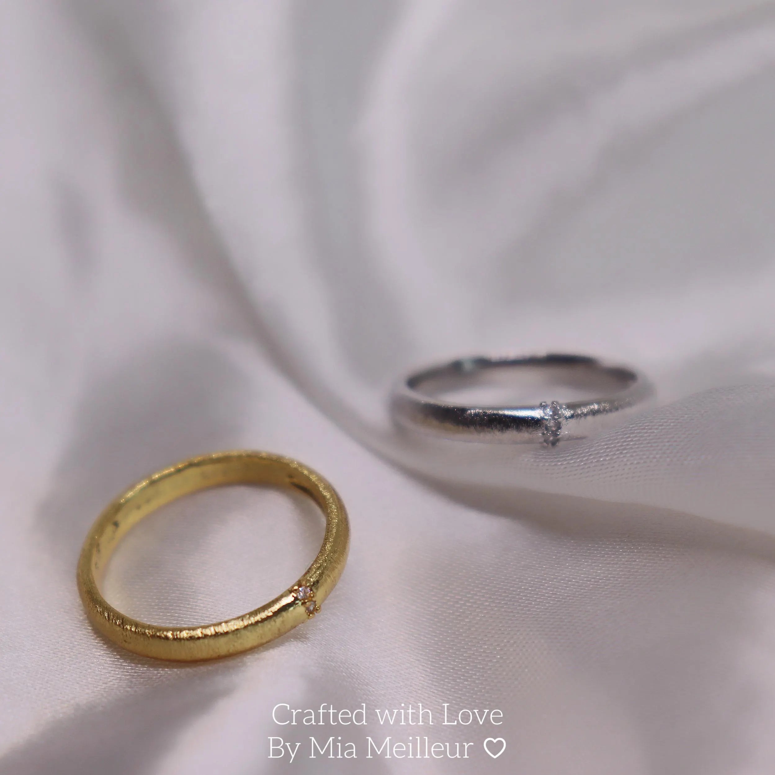 Minimalist Brushed Silver Ring