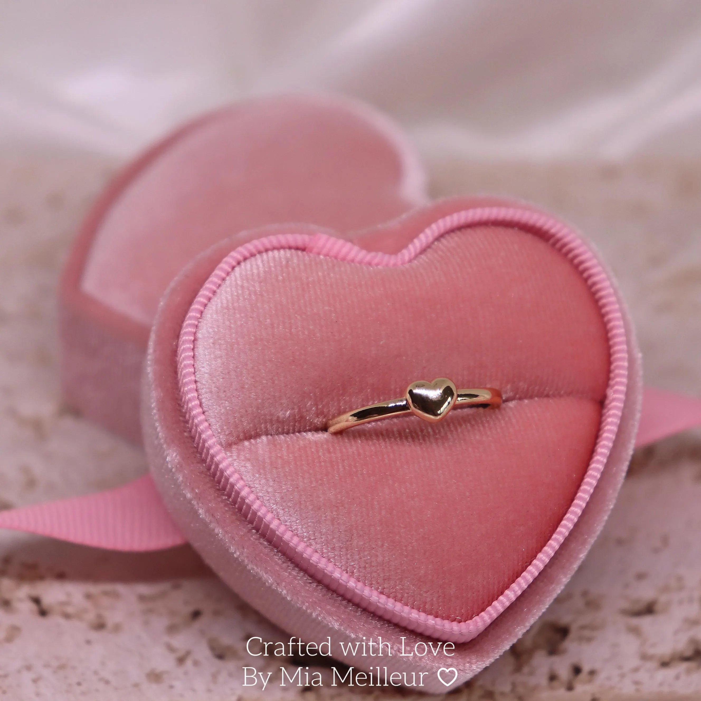 Tiny Gold Heart Ring