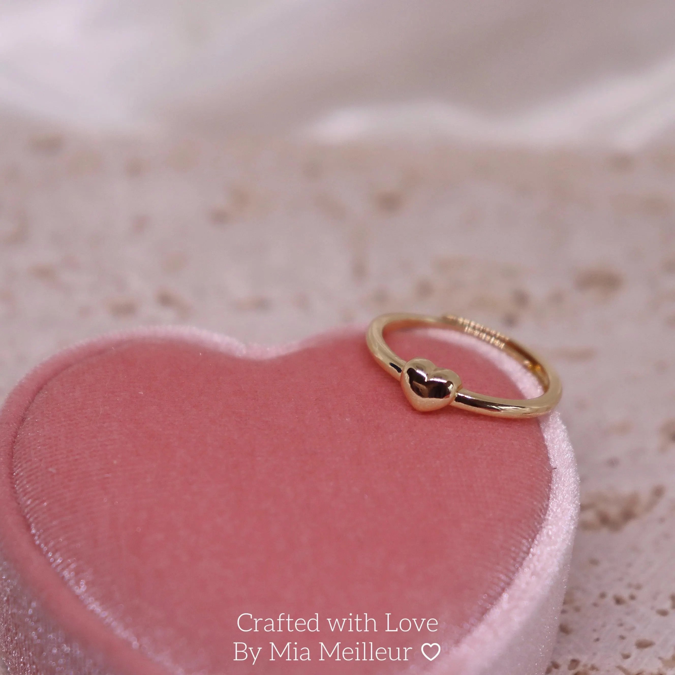 Tiny Gold Heart Ring