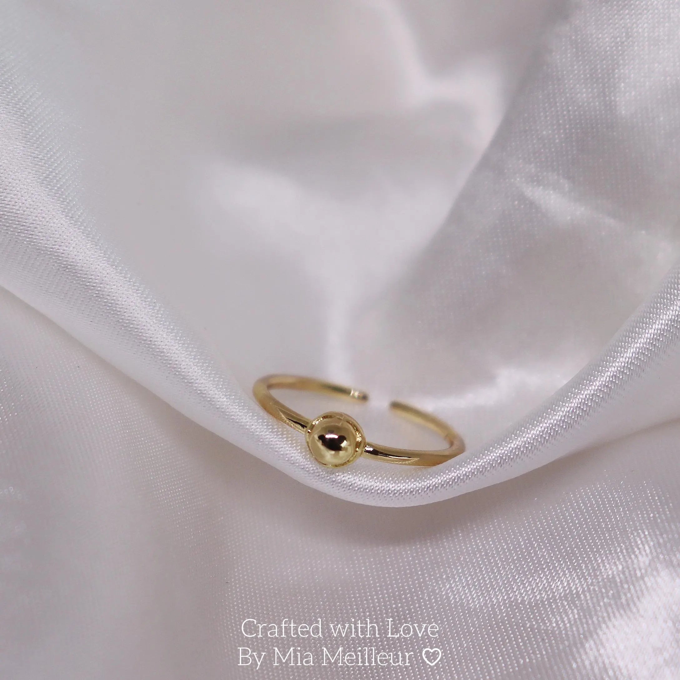 Minimalist Gold Ball Ring