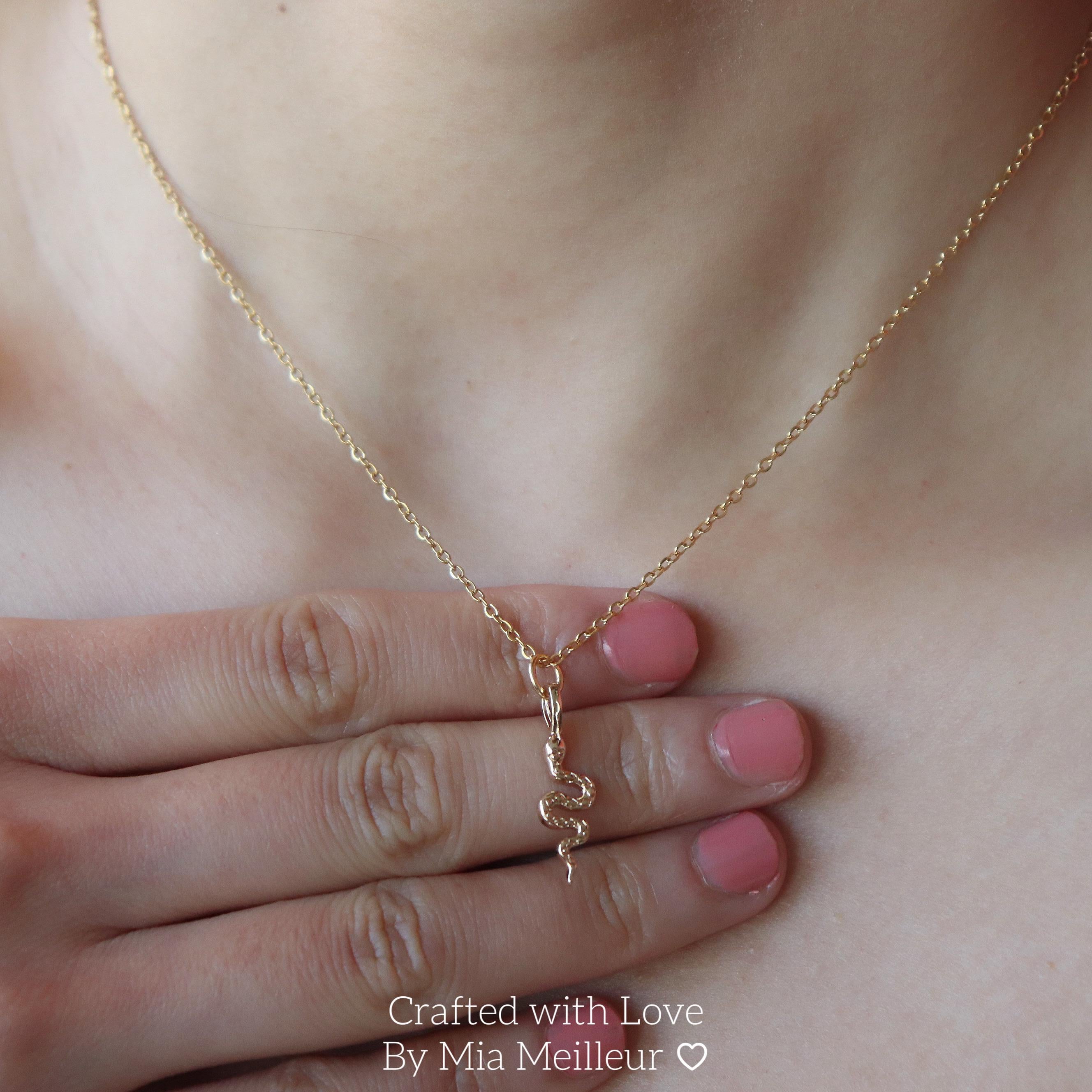 Dainty Gold Snake Necklace