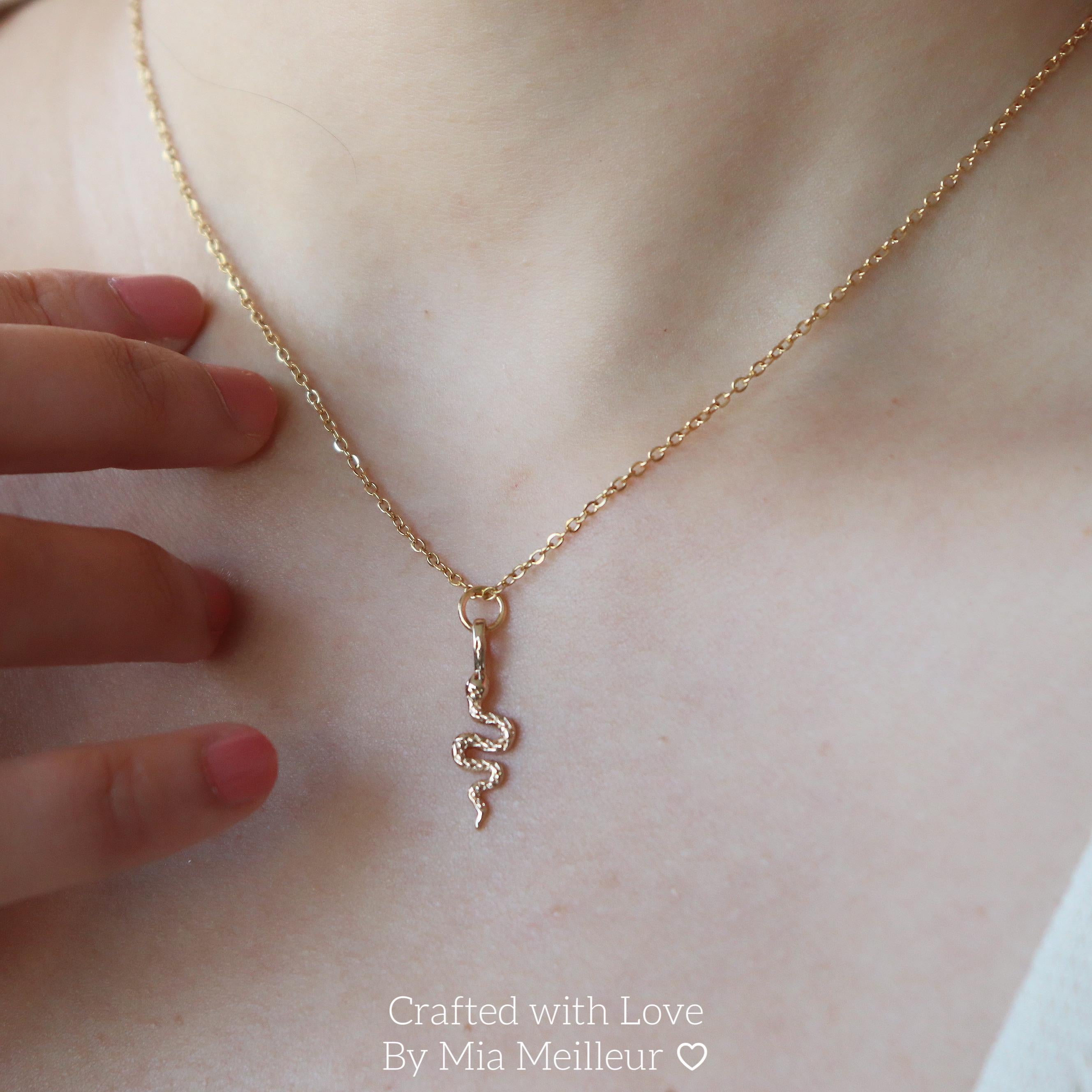 Dainty Gold Snake Necklace