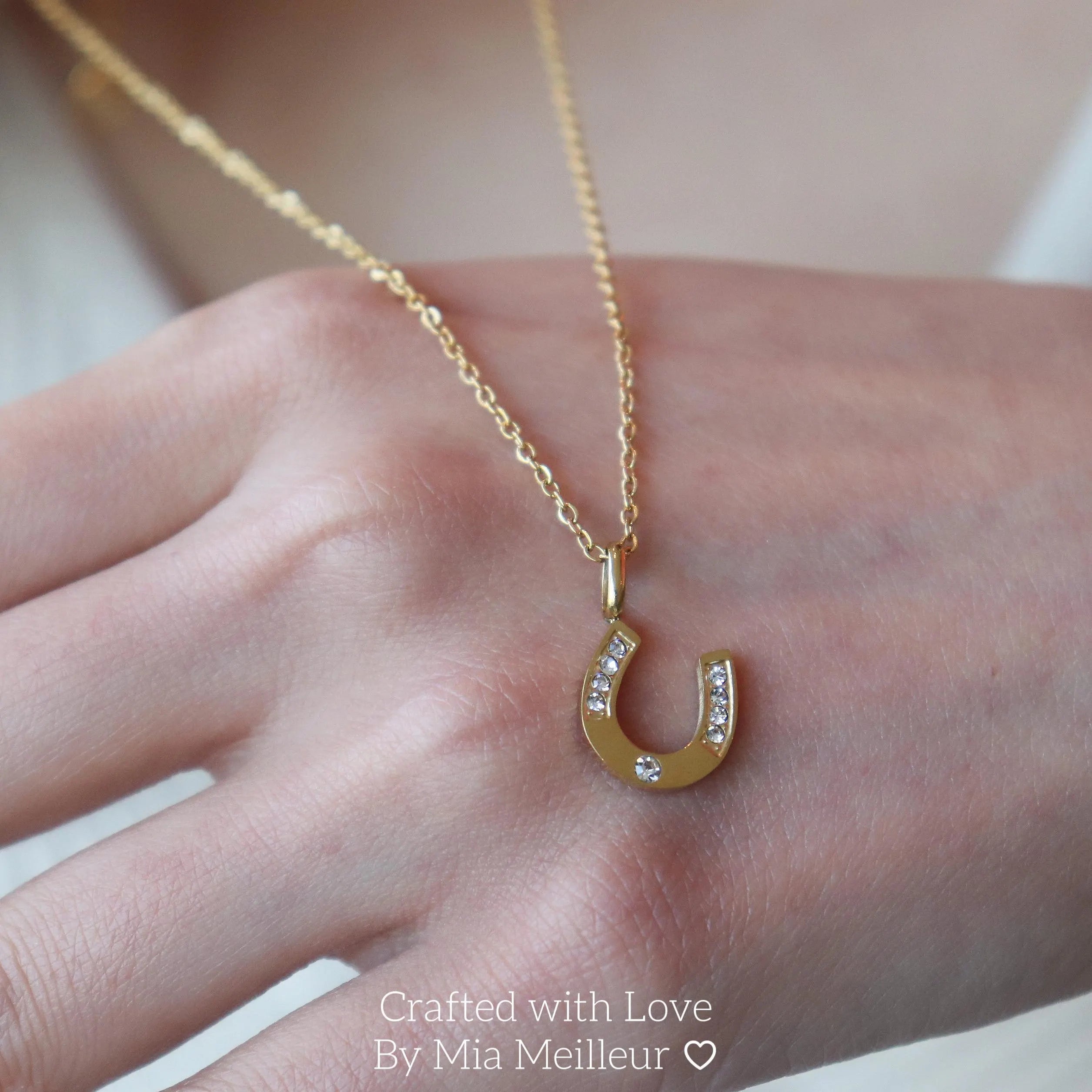 Gold Horseshoe Necklace