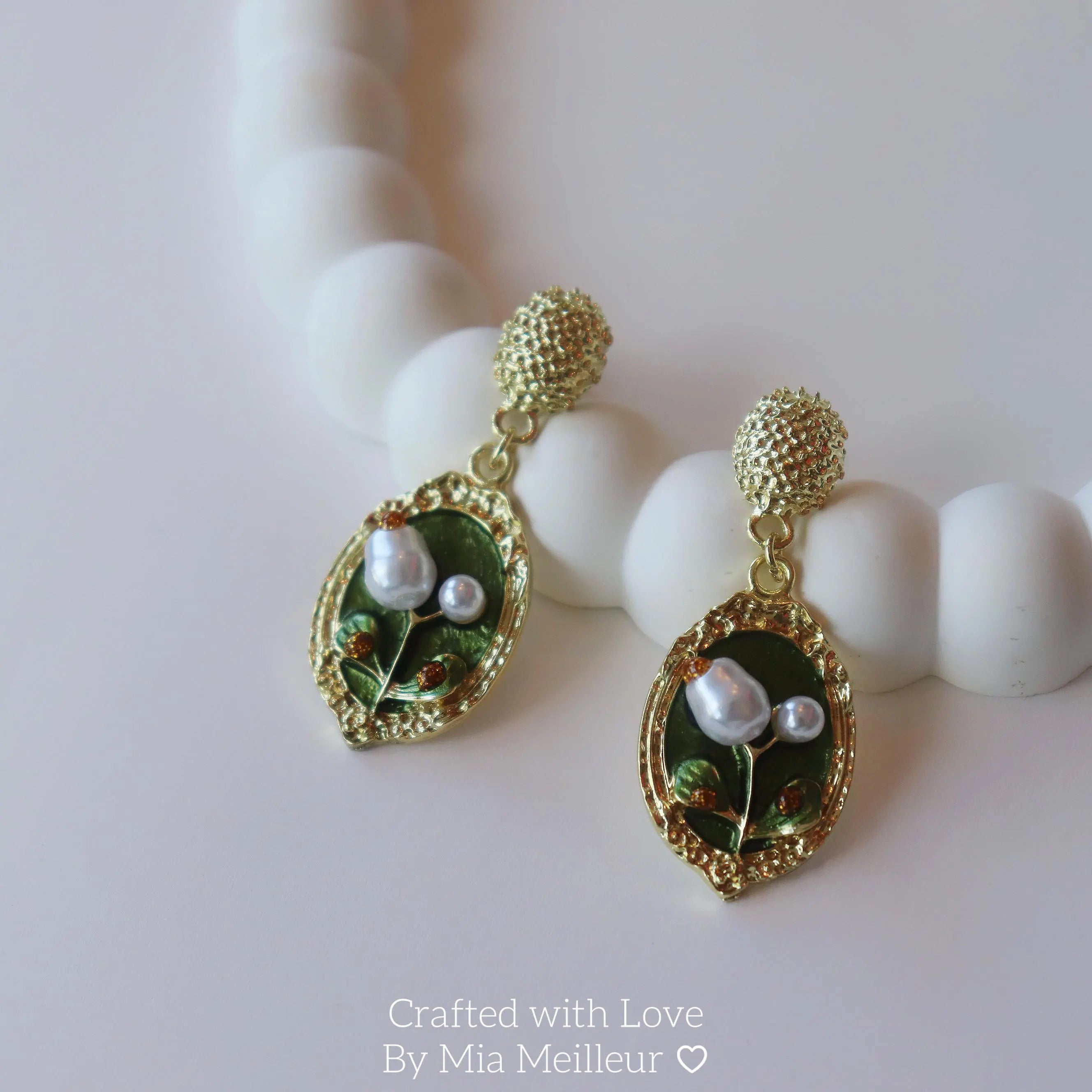 Enamel Oil Painting Earrings