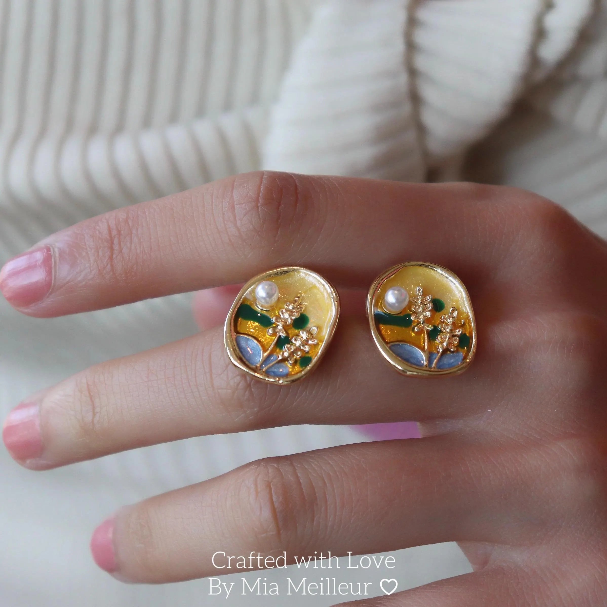 Baroque Flows Stud Earrings