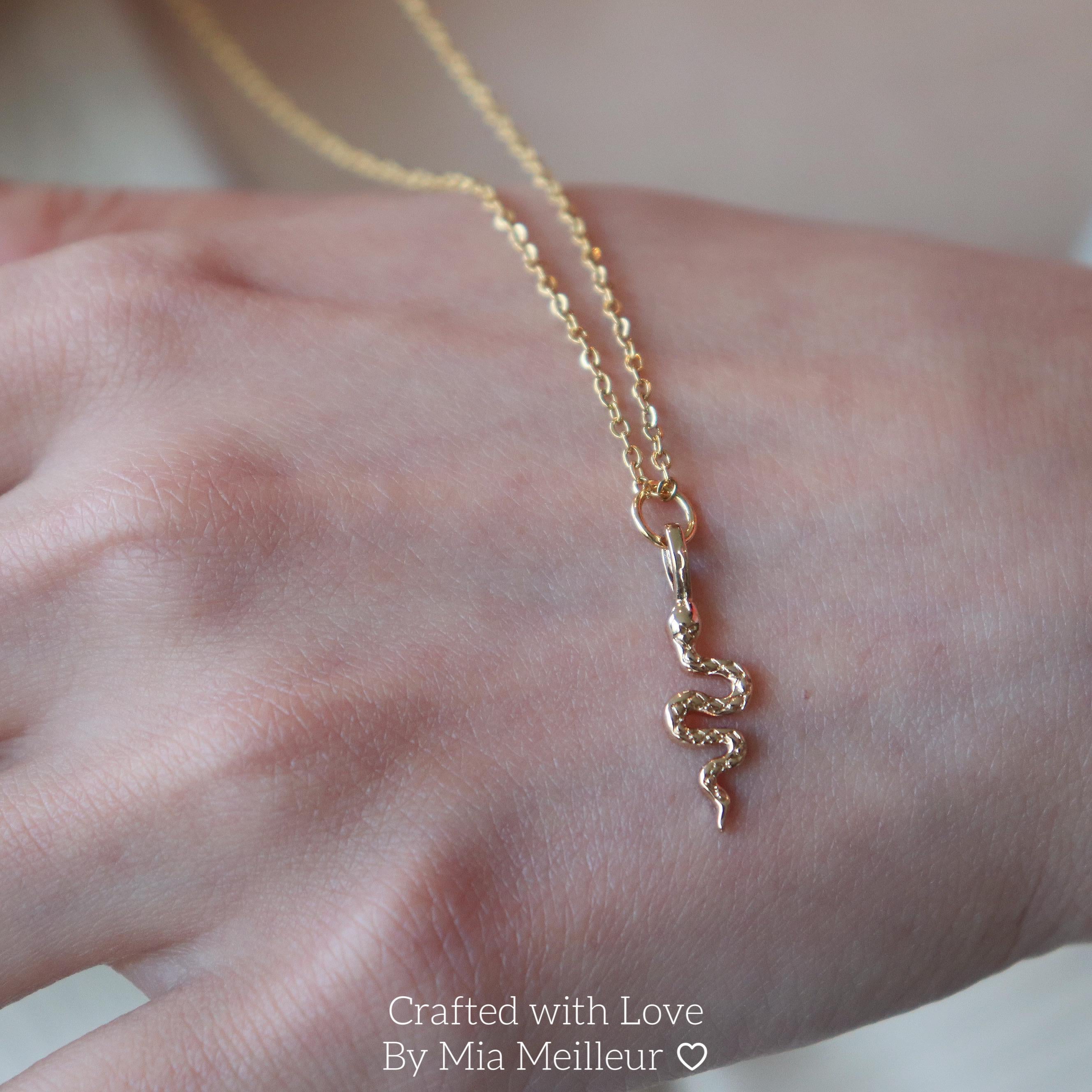 Dainty Gold Snake Necklace