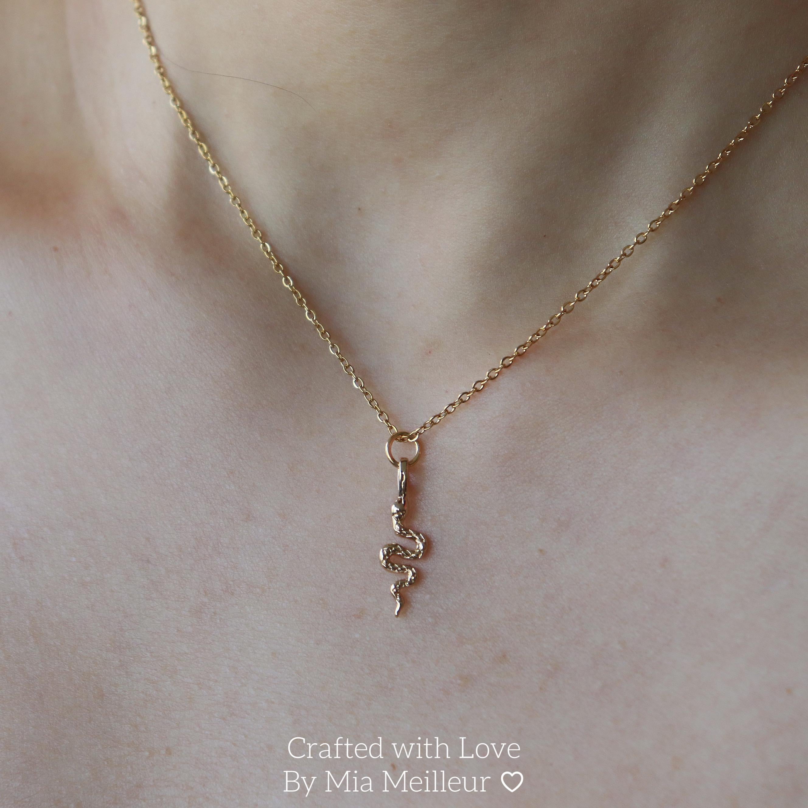 Dainty Gold Snake Necklace