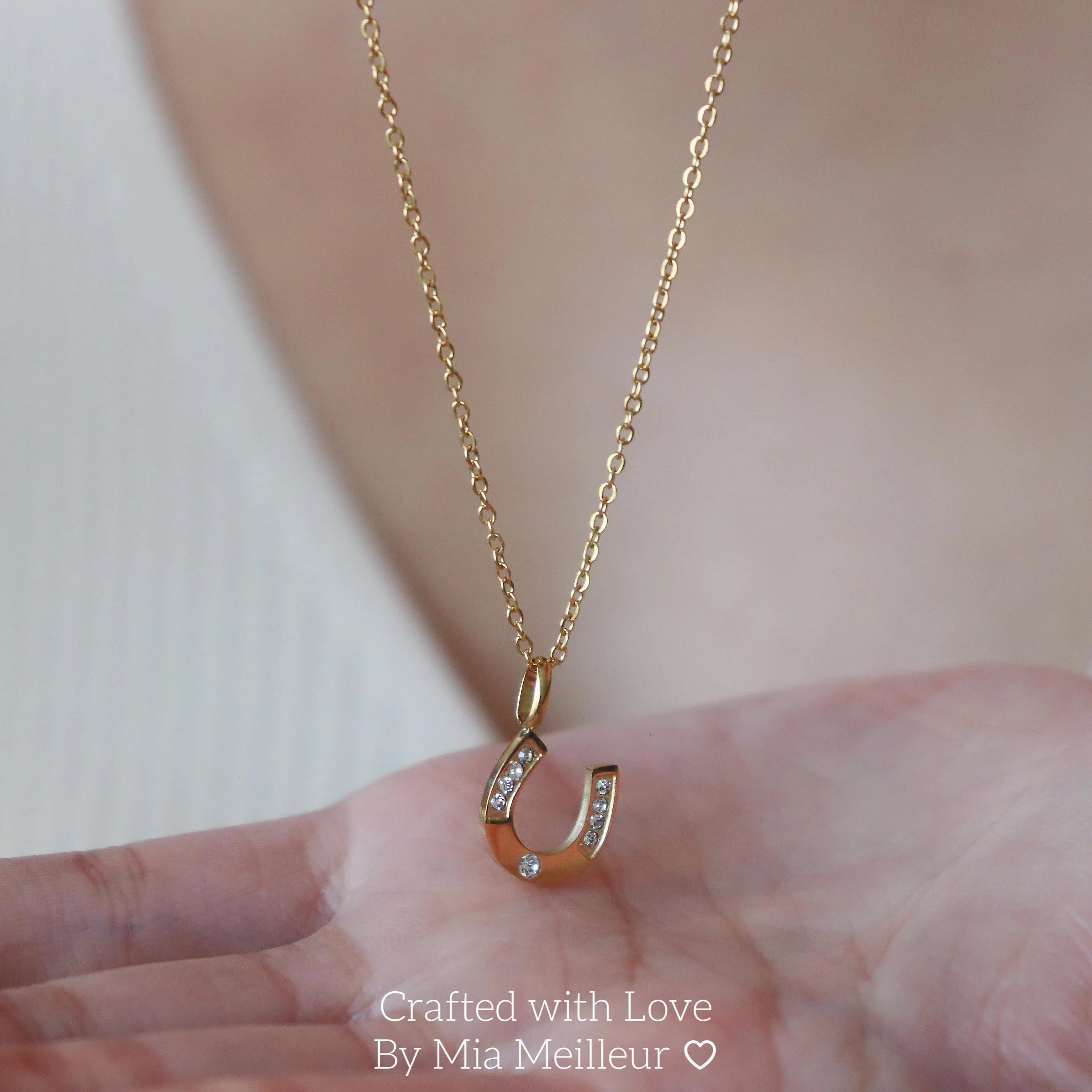Gold Horseshoe Necklace
