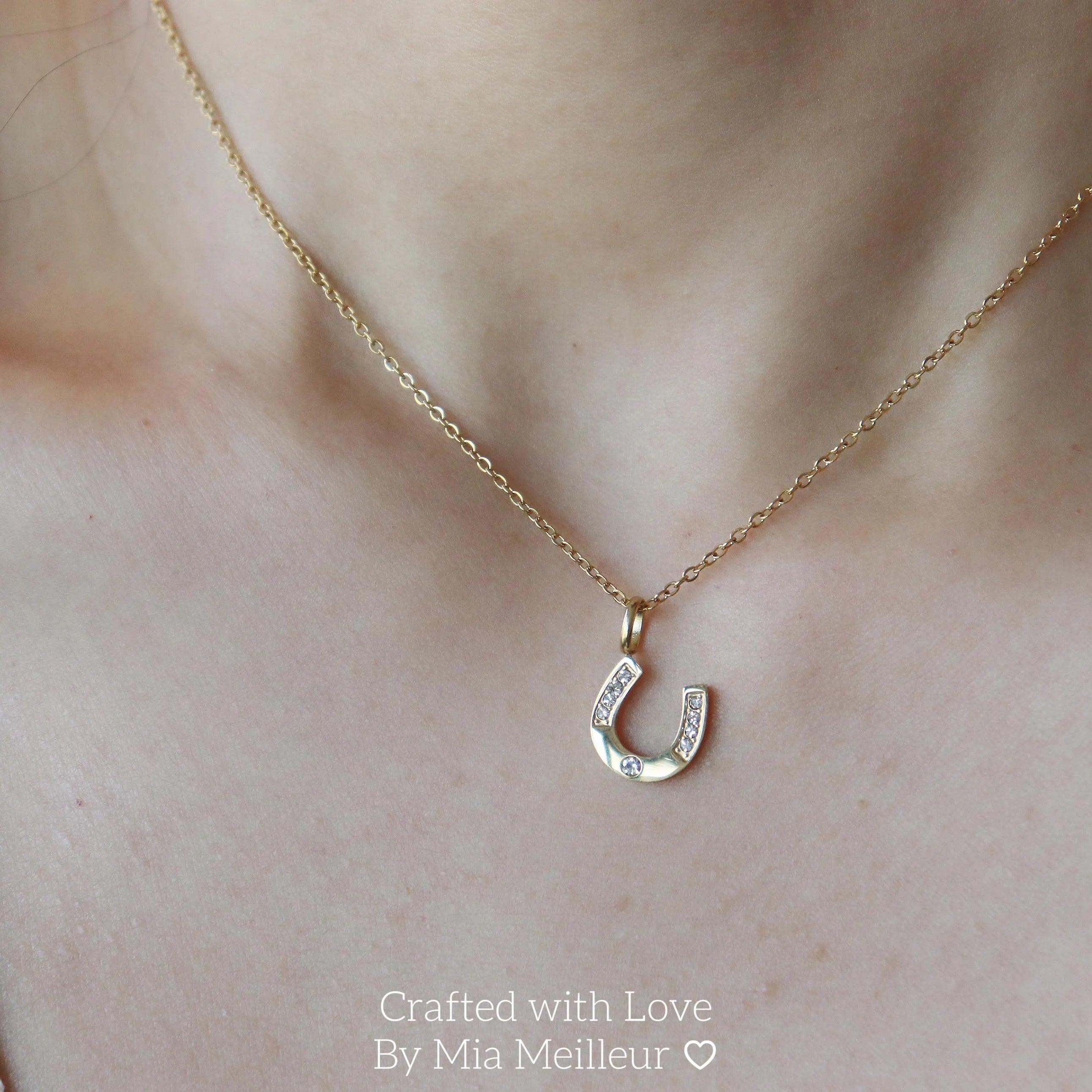 Gold Horseshoe Necklace