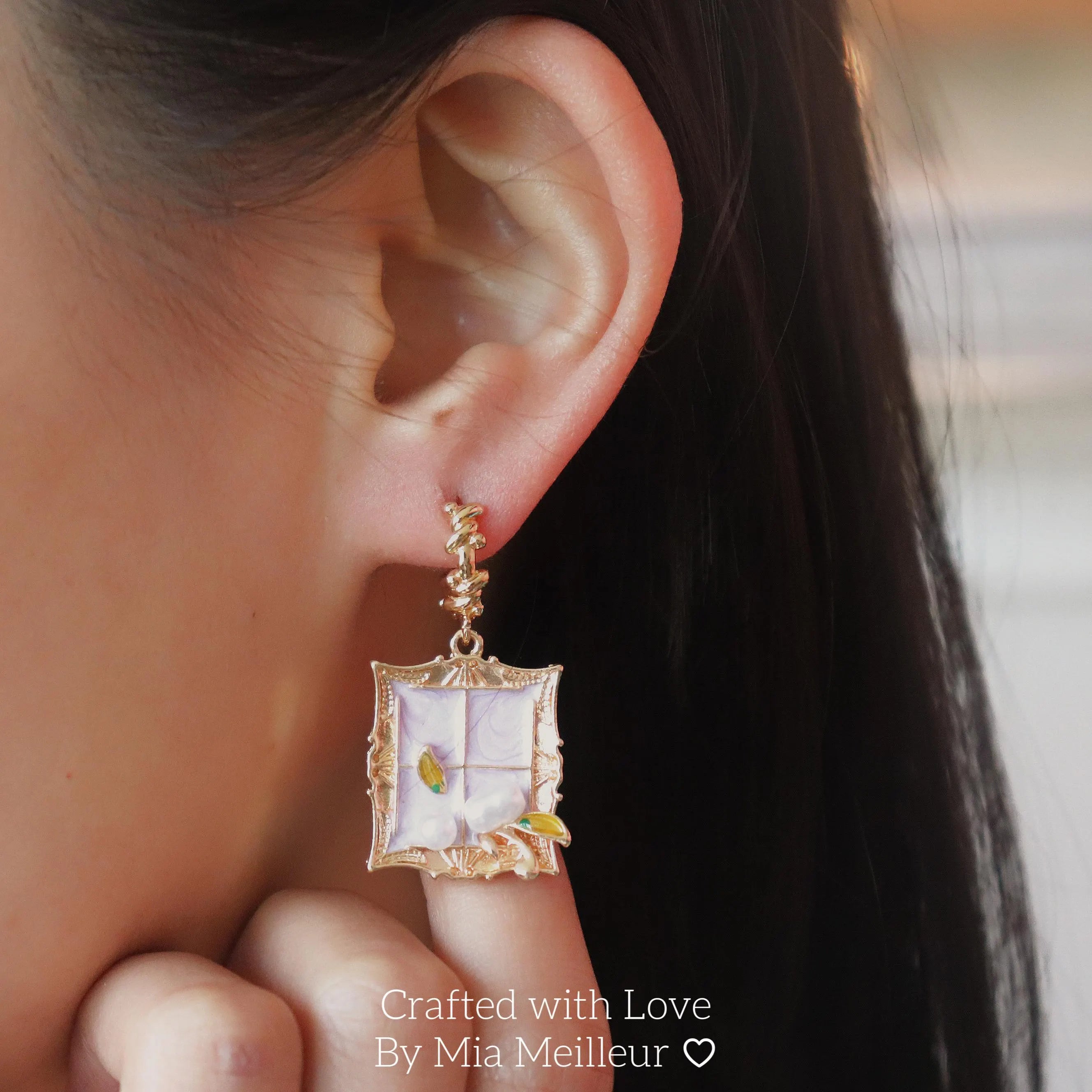 Baroque Flower Drop Earrings