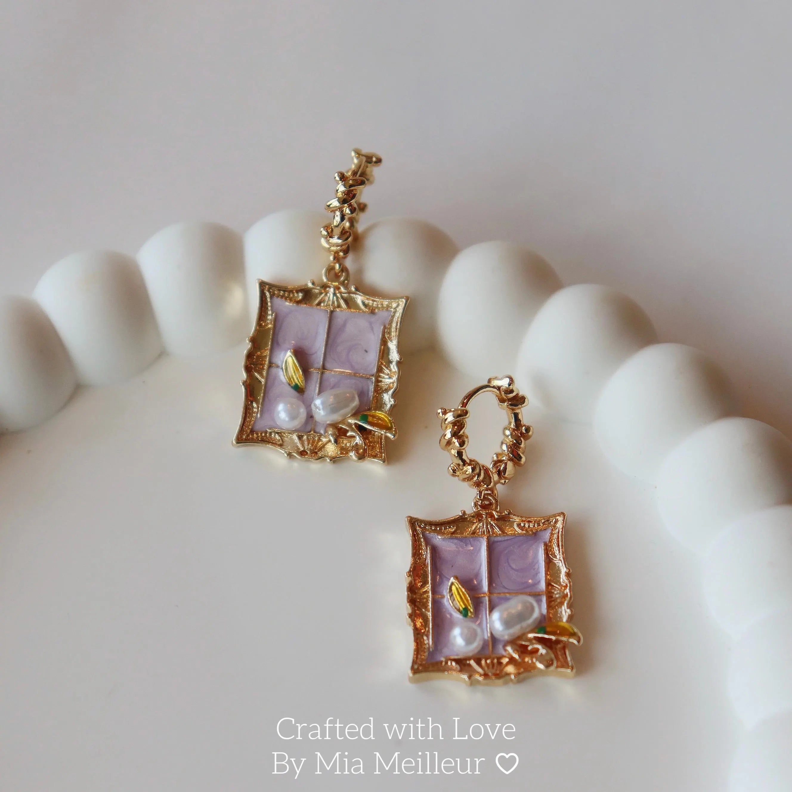 Baroque Flower Drop Earrings