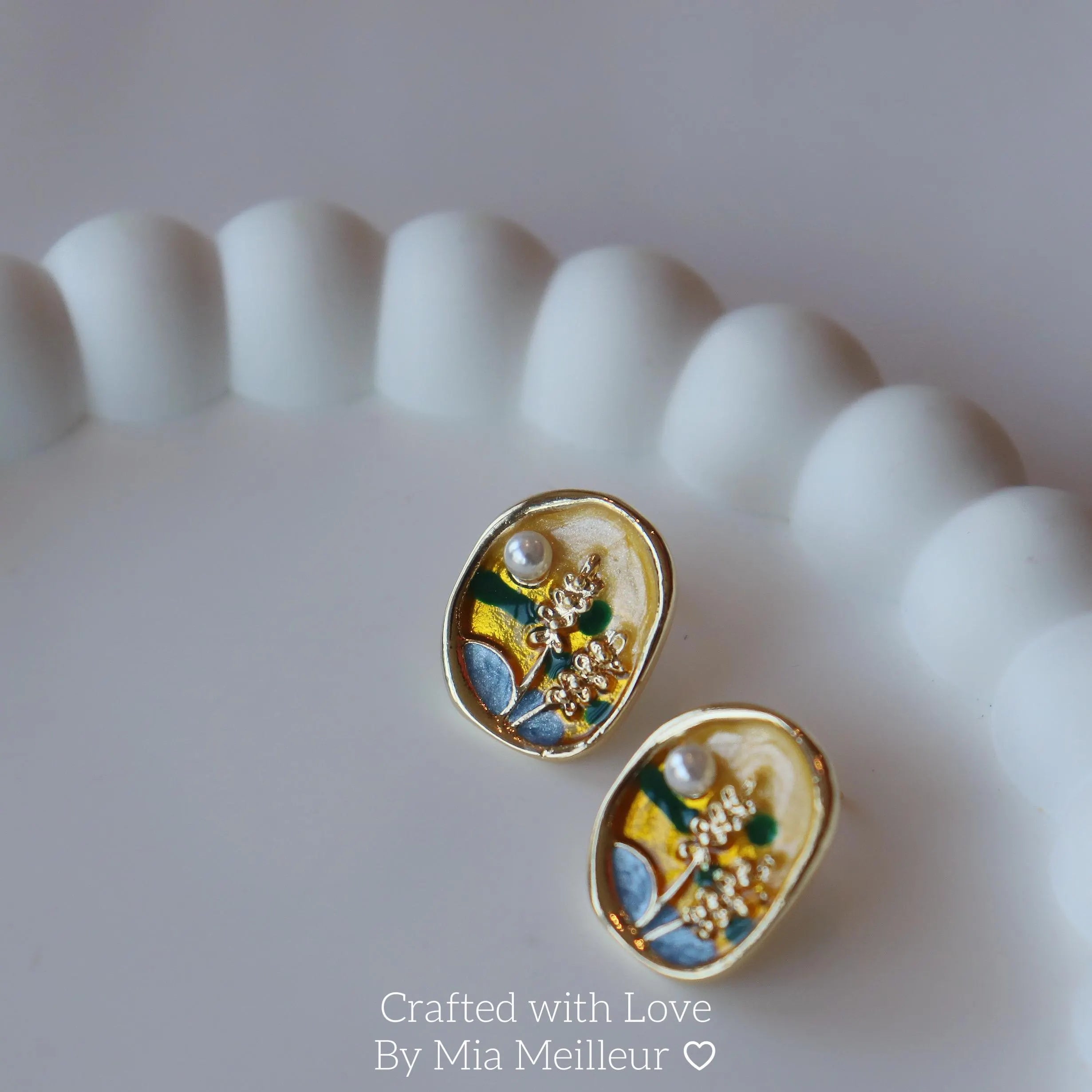 Baroque Flows Stud Earrings