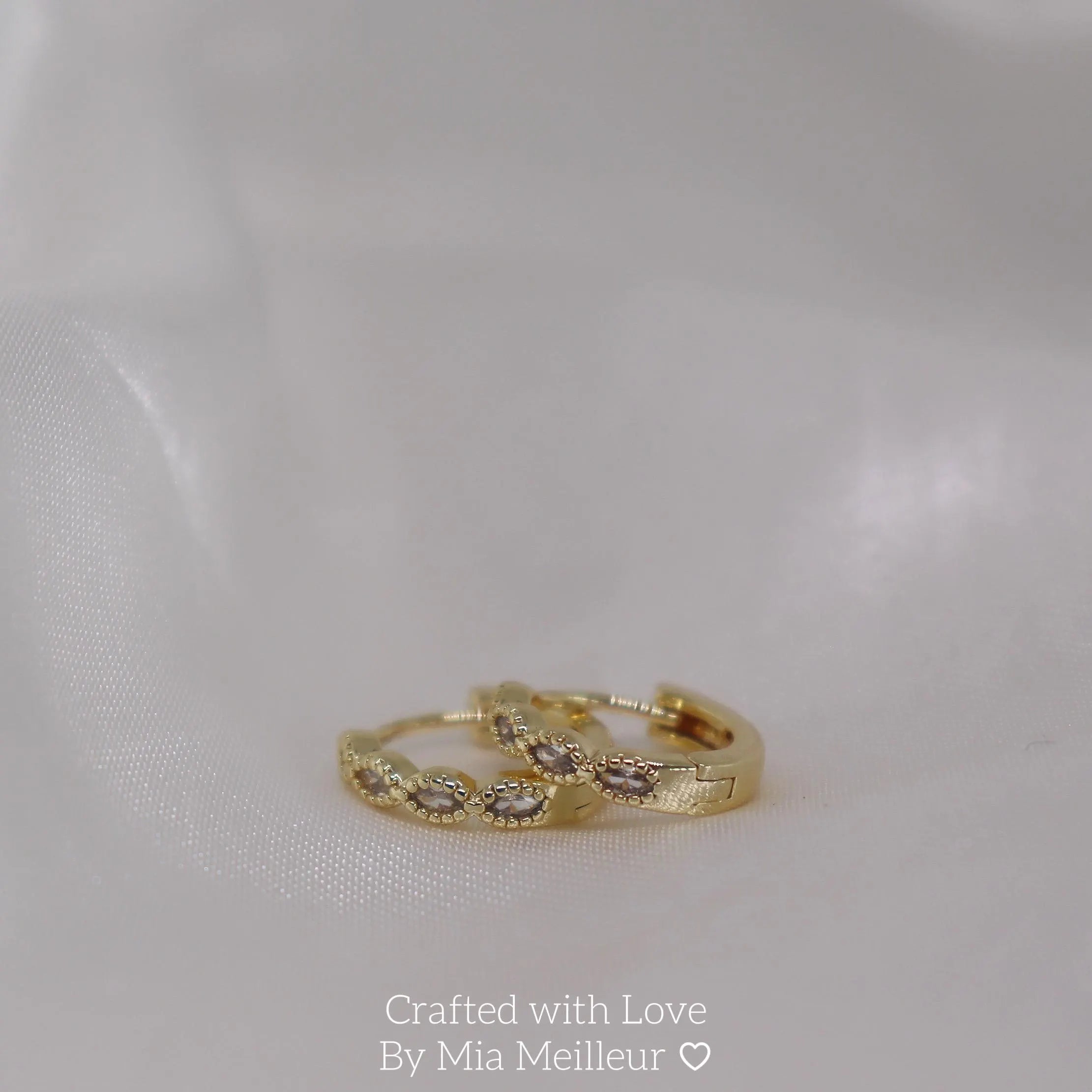 Dainty Rainbow Gemstone Huggie